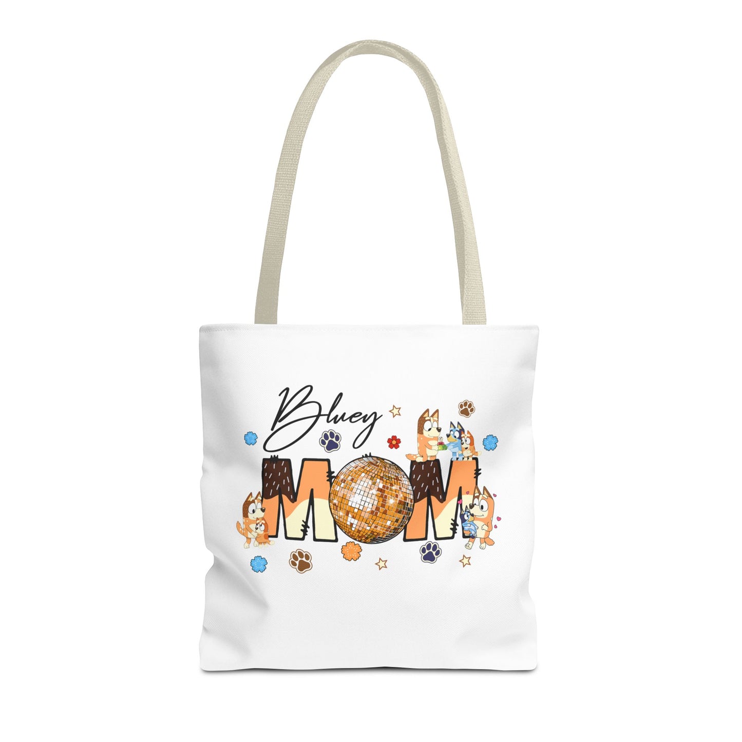 Princess Grace Bluey Mom Tote Bag Fun and Whimsical Design for Moms