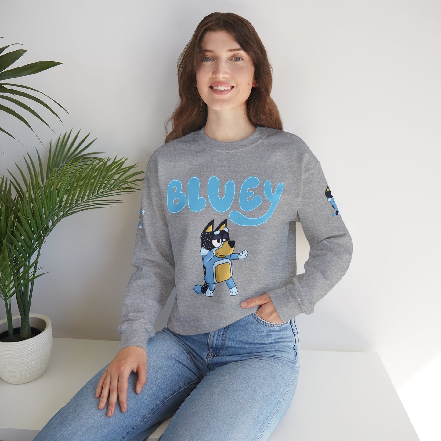 Princess Grace Bluey Character Unisex Crewneck Sweatshirt Cozy and Fun
