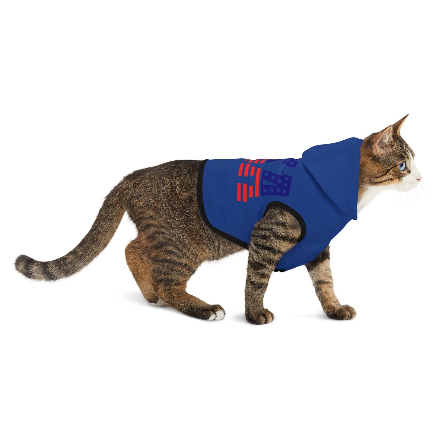 Princes Grace USA Flag Pet Hoodie Stylish and Cozy Dog Apparel for Patriotic Occasions