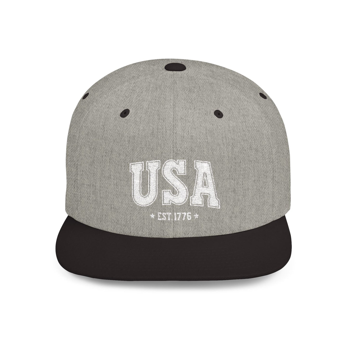 Princess Grace USA Flat Bill Snapback Cap - Est. 1776 | Casual Style for All Occasions