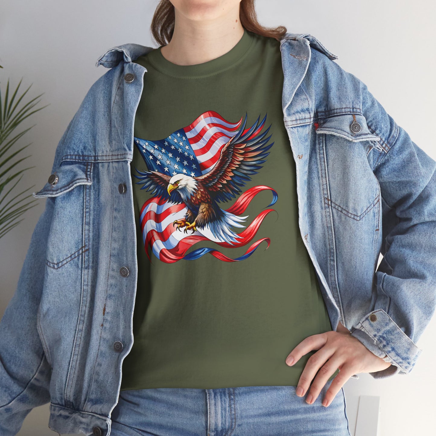 Princess Grace Patriotic Eagle Graphic Unisex Heavy Cotton Tee