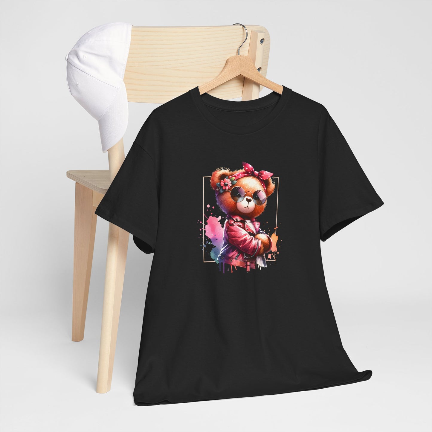 Princess Grace Cool Bear Graphic Unisex Heavy Cotton Tee Perfect for Casual Wear