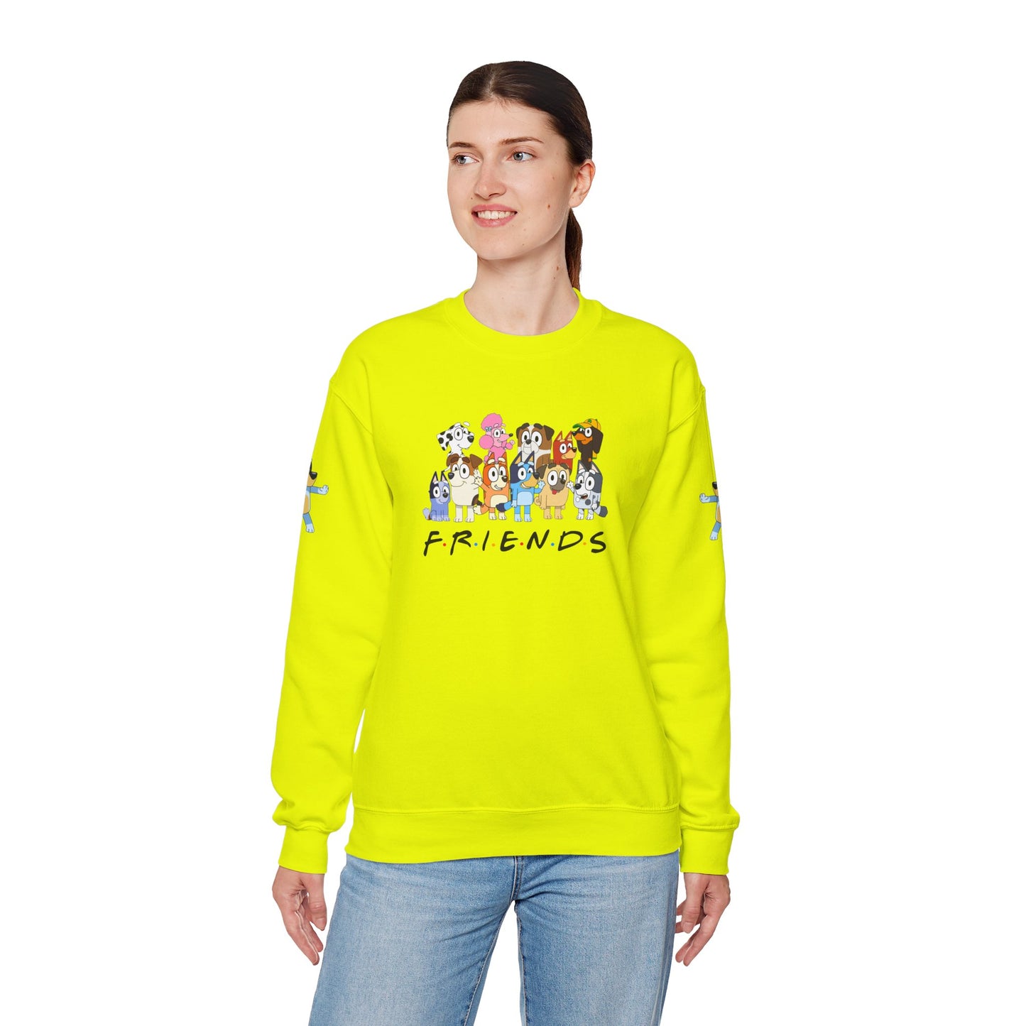 Princess Grace Bluey Friends Inspired Unisex Heavy Blend Crewneck Sweatshirt Cozy Cartoon Vibes