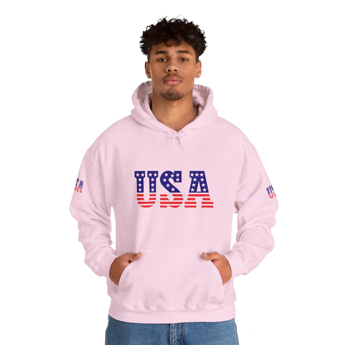 Princess Grace USA Proud Unisex Heavy Blend Hooded Sweatshirt Patriotic Eagle Design