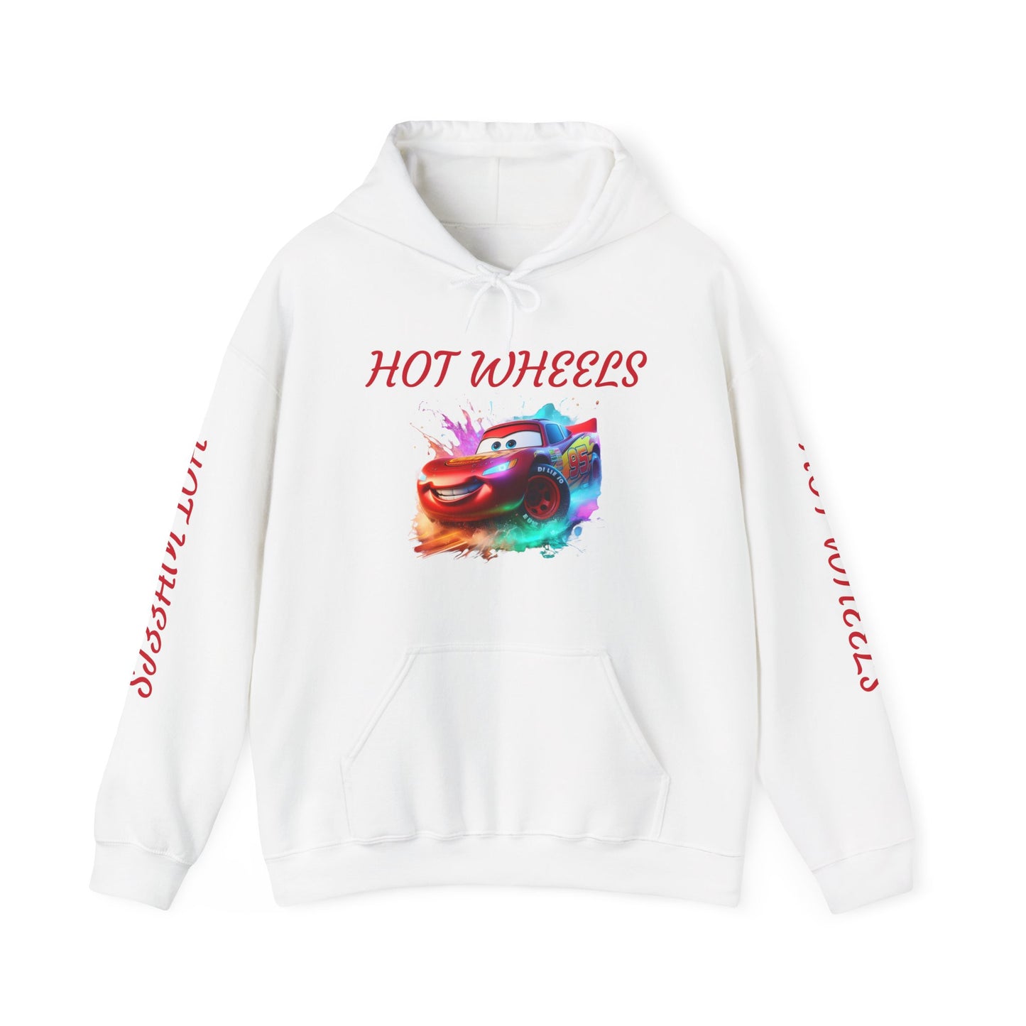 Princess Grace Hot Wheels Unisex Heavy Blend Hooded Sweatshirt Fun and Colorful Racing Design
