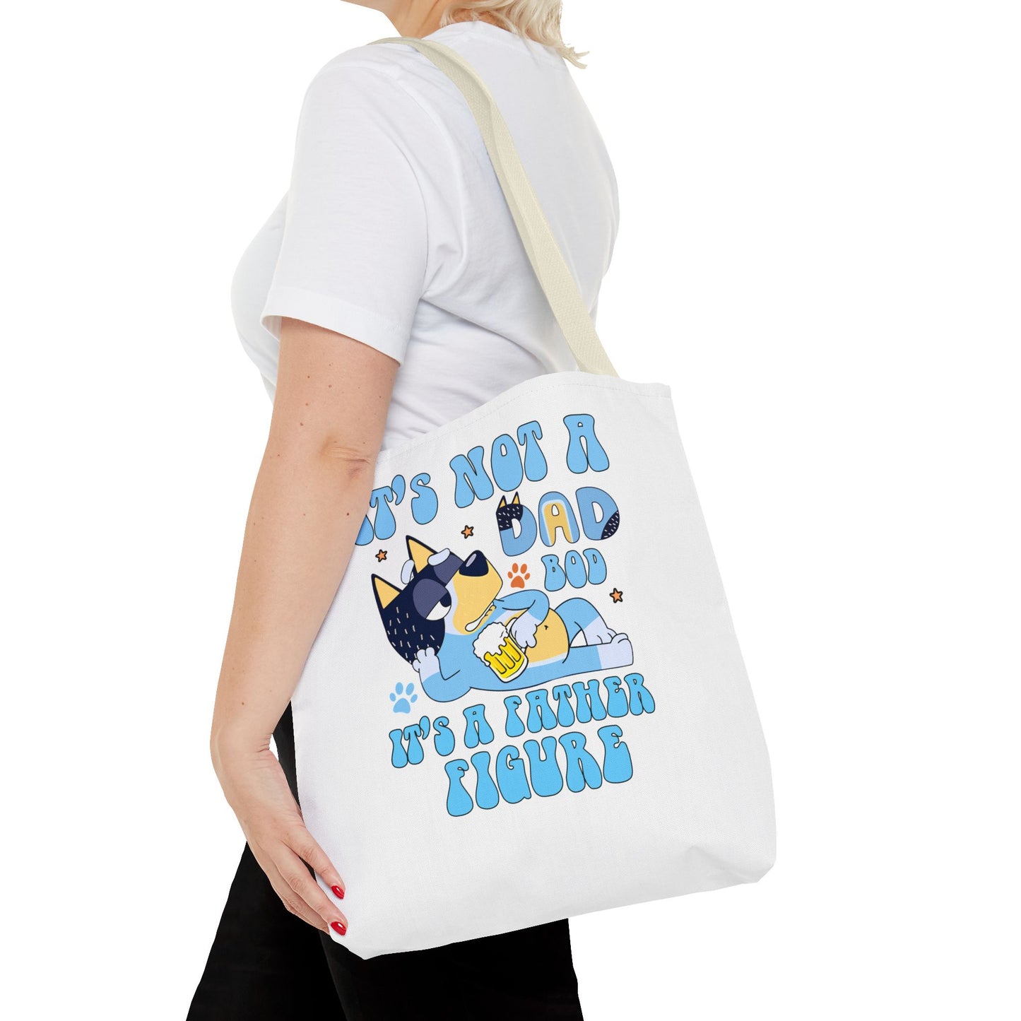 Funny Dad Tote Bag - "It's Not a Dad Bod, It's a Father Figure"