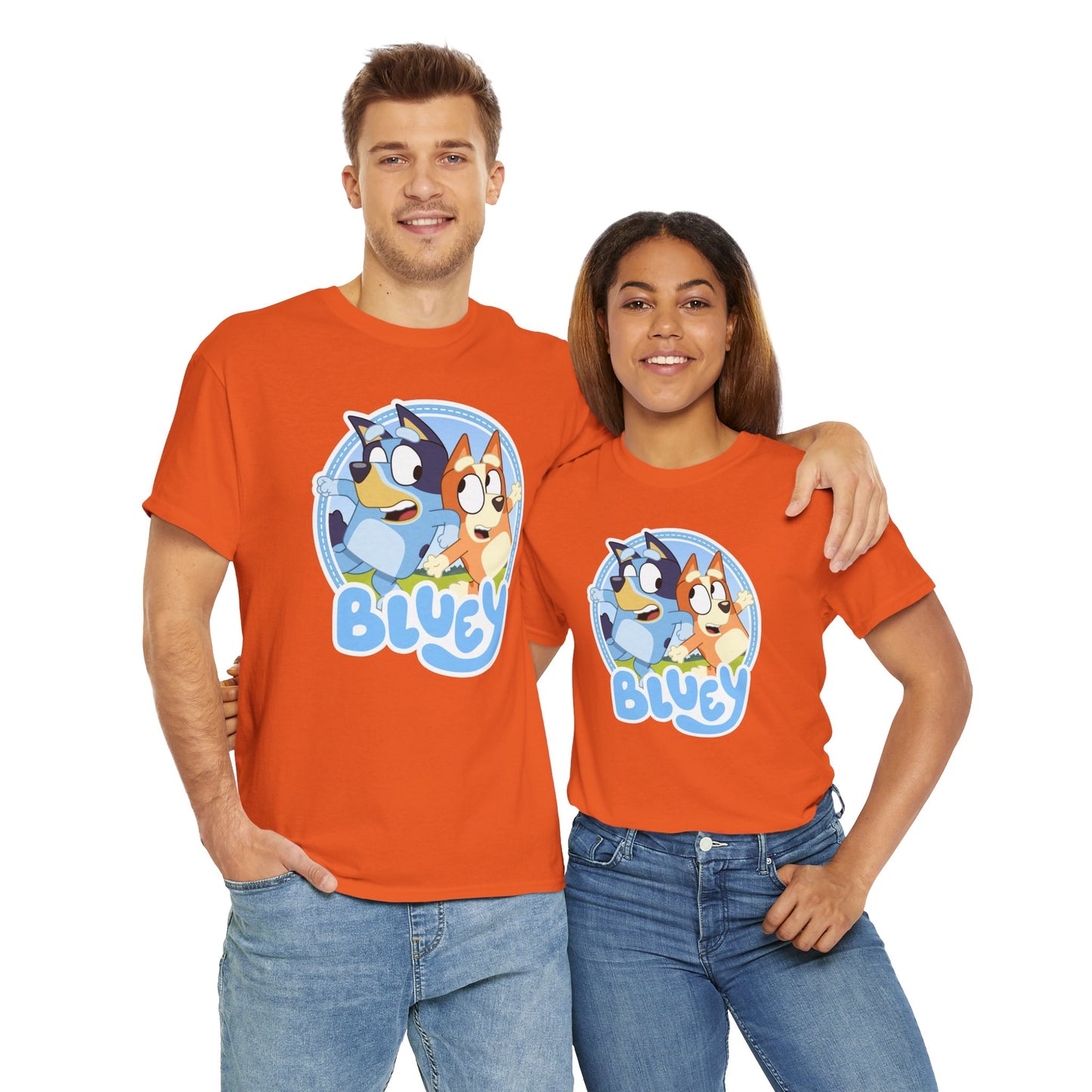 Princess Grace Bluey Fun Unisex Heavy Cotton Tee Perfect Gift for Kids and Cartoon Lovers