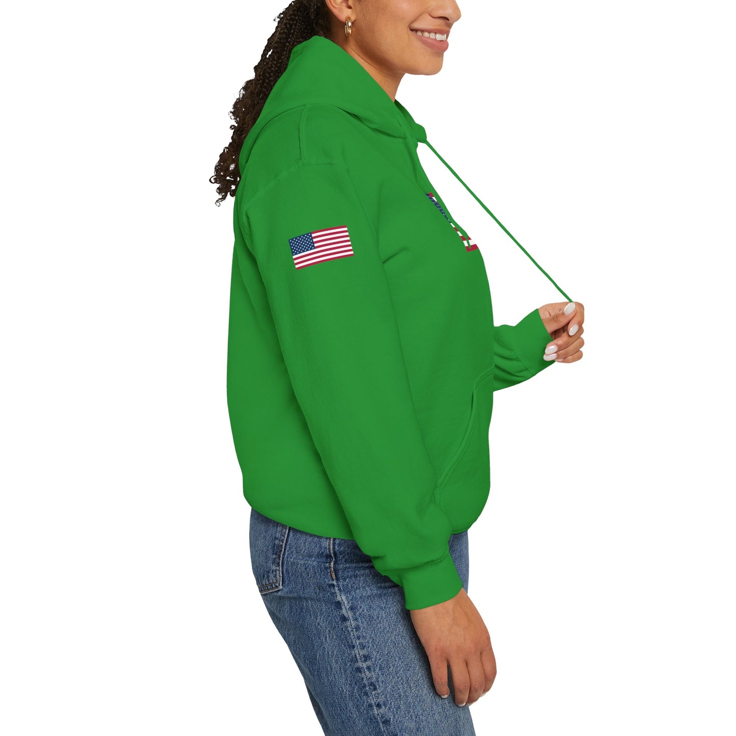 Princess Grace Patriotic American Flag Hoodie Unisex Heavy Blend Sweatshirt