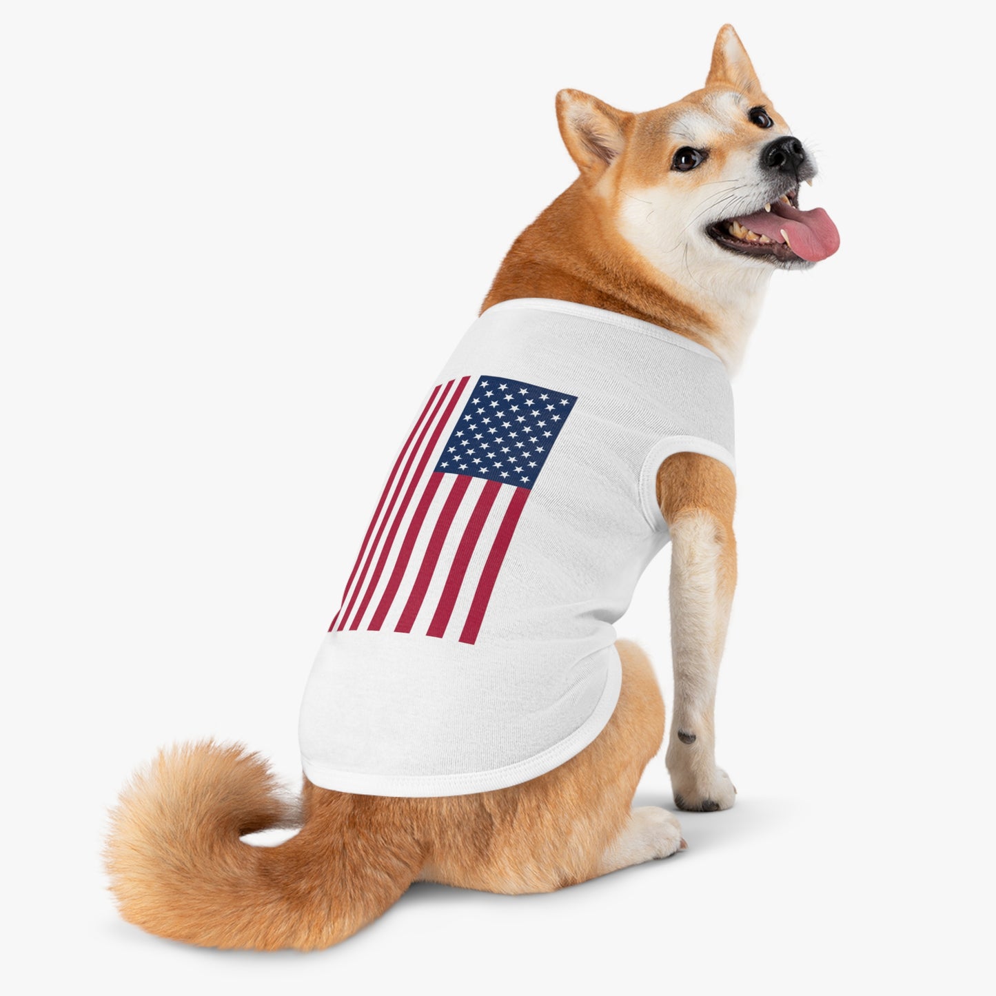 Princess Grace American Flag Pet Tank Top Comfortable Patriotic Apparel for Dogs