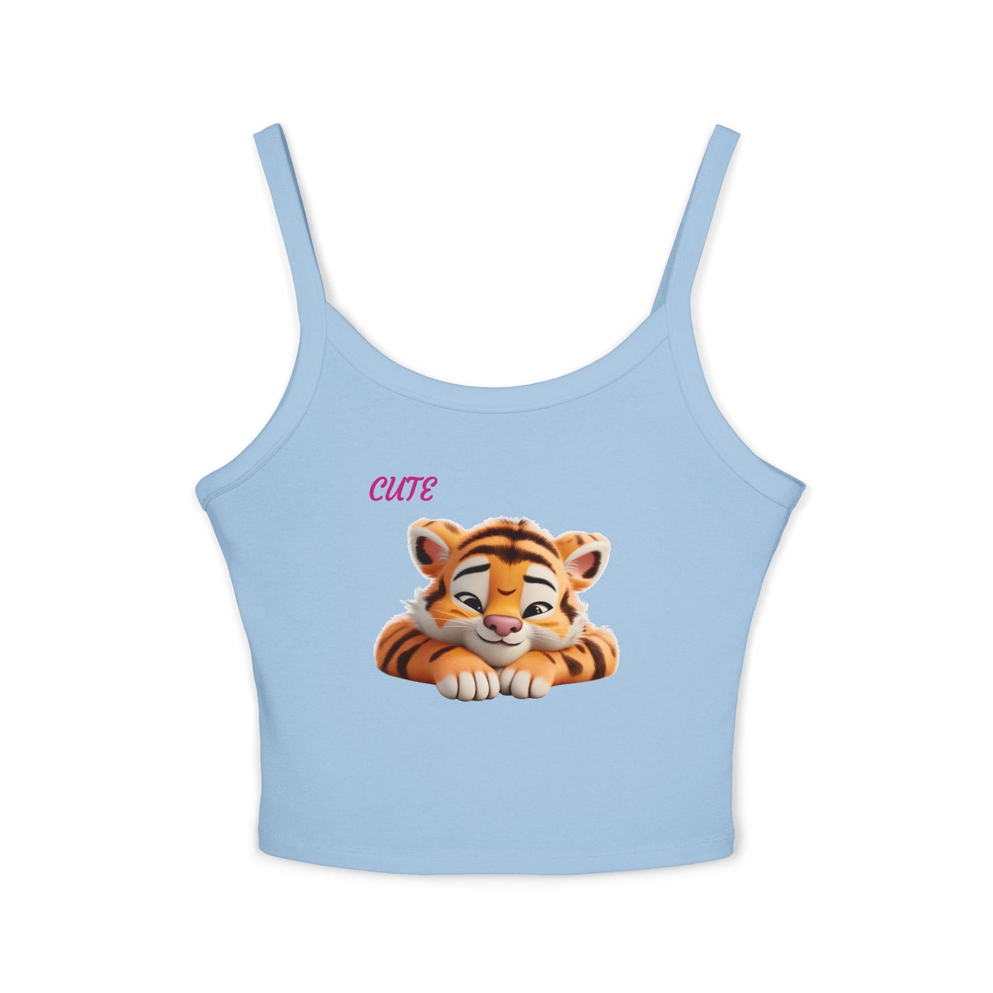 Princess Grace Cute Tiger Print Women's Spaghetti Strap Tank Top Summer Style
