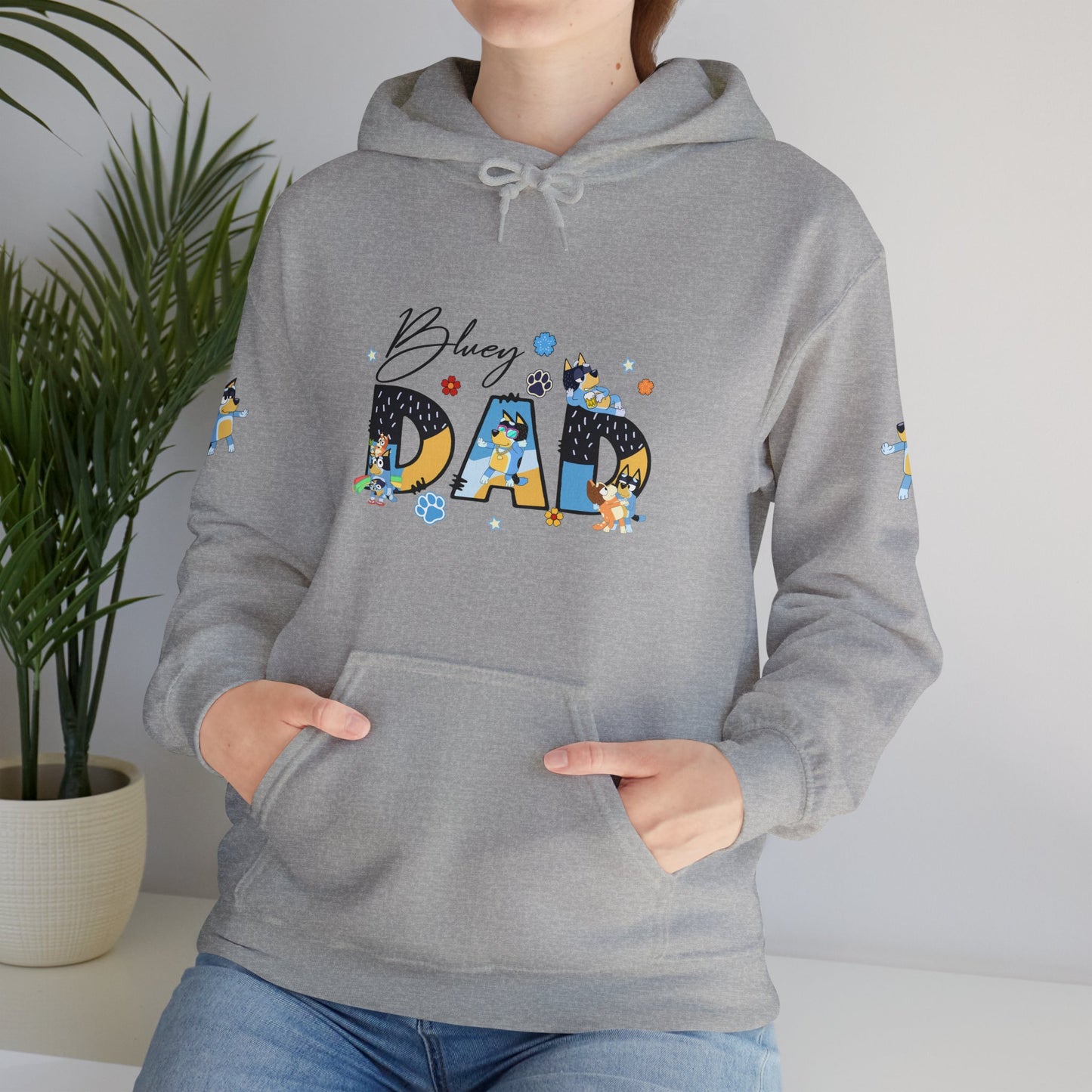 Princess Grace Bluey Funny "Baby's Dad" Unisex Hooded Sweatshirt ,Perfect Gift for New Dads