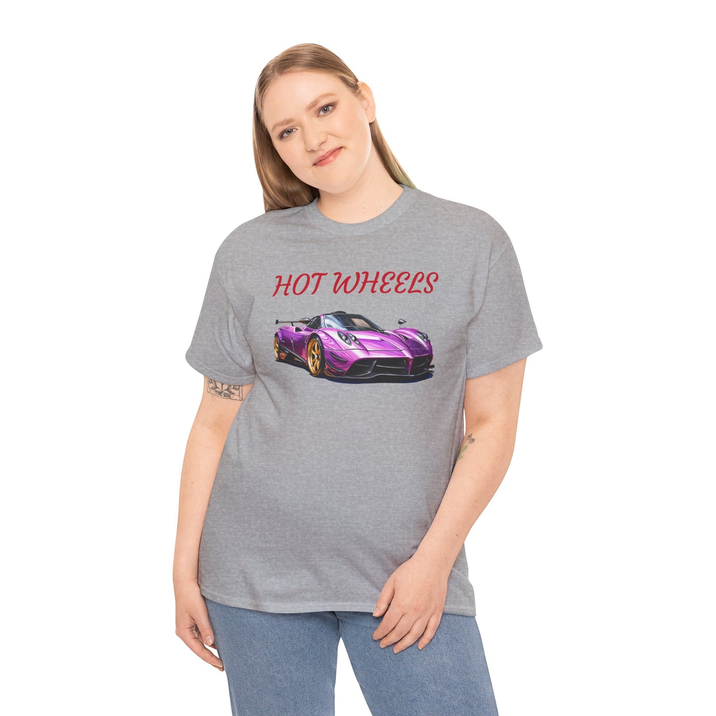Princess Grace Hot Wheels Unisex Heavy Cotton Tee Retro Car Graphic T-Shirt for Auto Enthusiasts