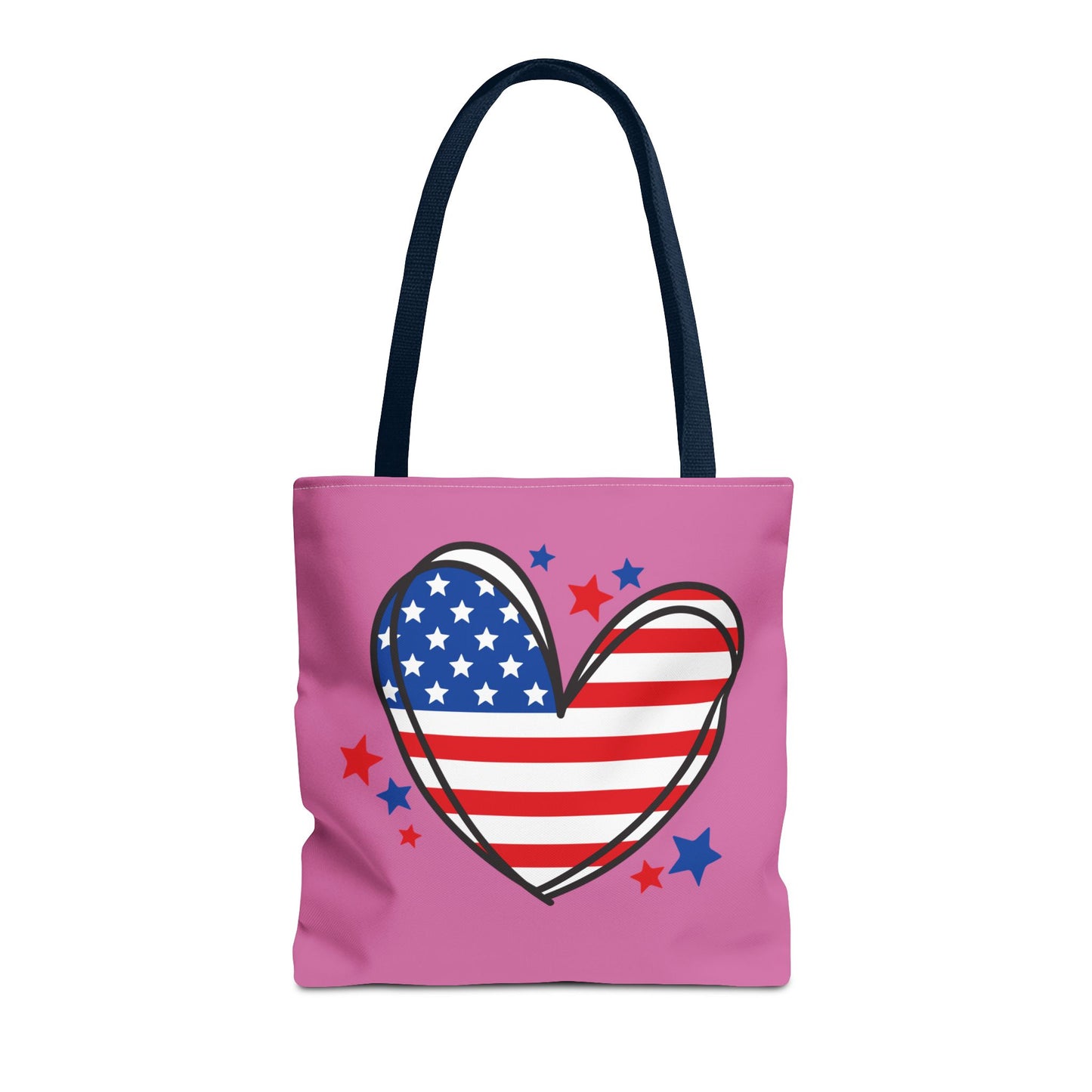 Princess Grace Patriotic Heart Tote Bag for Independence Day & Everyday Use