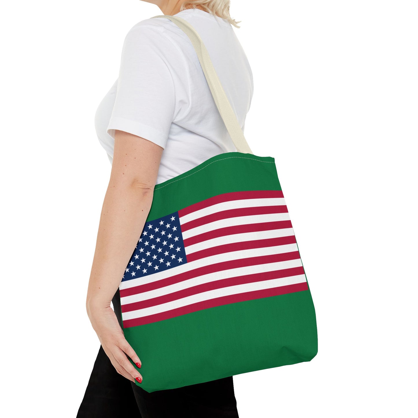Princess Grace Patriotic Tote Bag USA Flag Design, Perfect for Independence Day