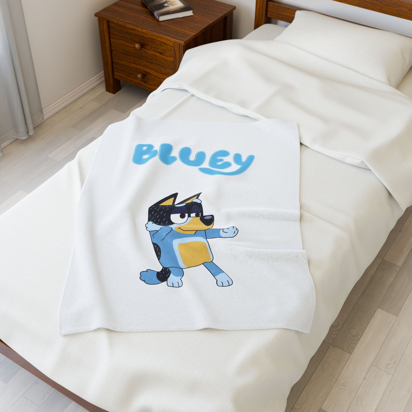 Princess Grace Bluey Velveteen Plush Blanket Cozy Cartoon Comfort for Kids