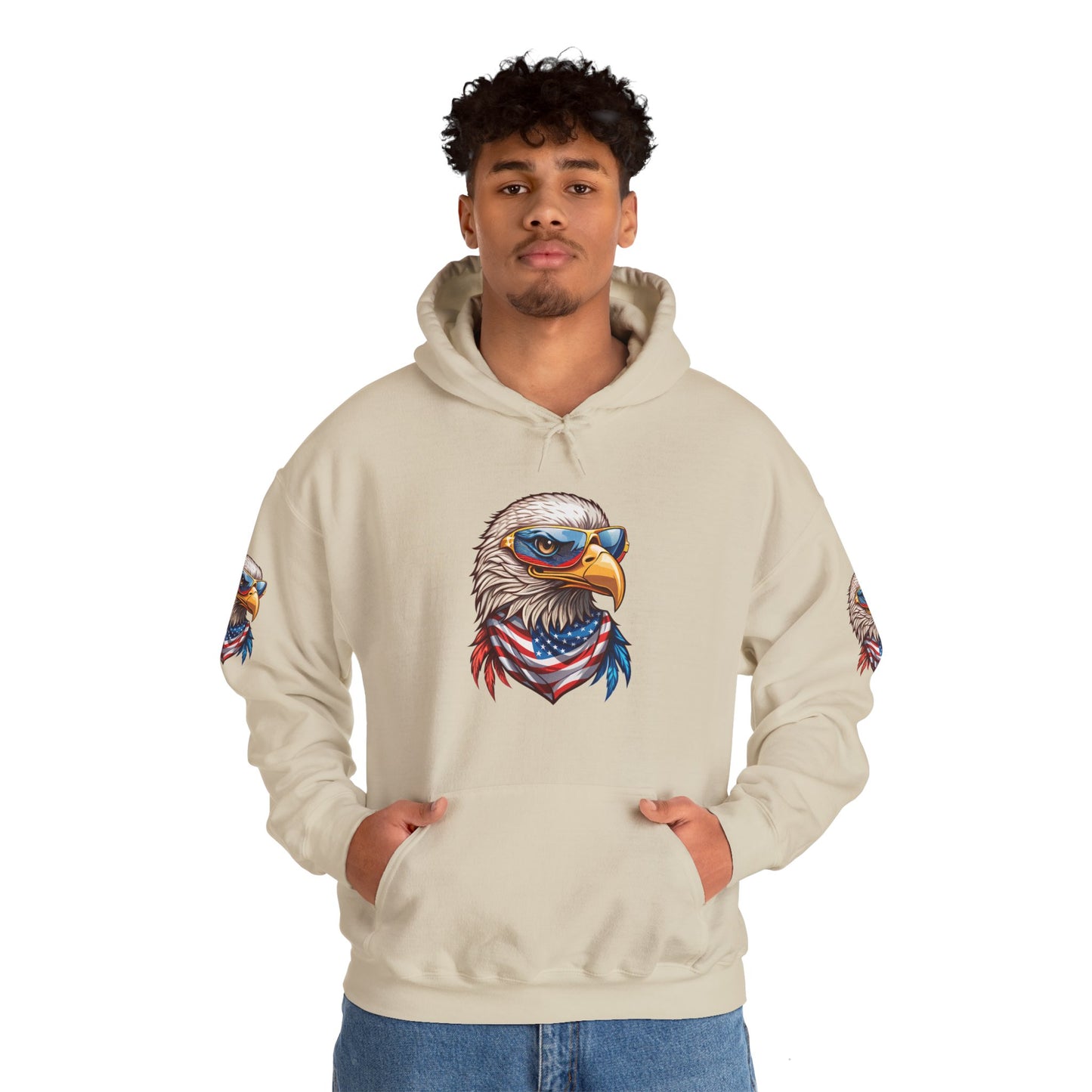 Princess Grace Patriotic American Eagle Hoodie Unisex Heavy Blend Sweatshirt