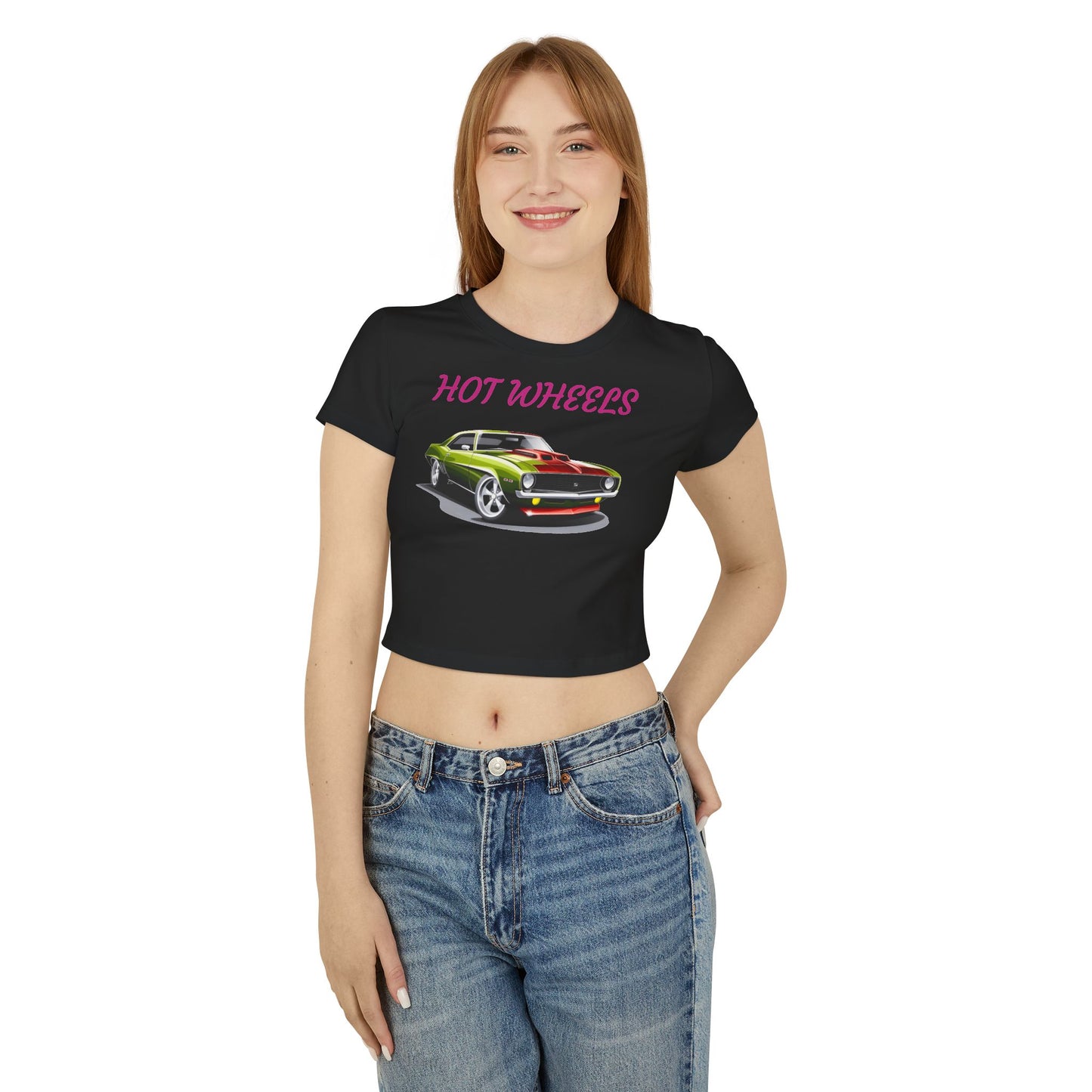 Princess Grace Hot Wheels Graphic Baby Tee for Women Stylish Retro Car Tee Perfect for Car Lovers & Everyday Wear