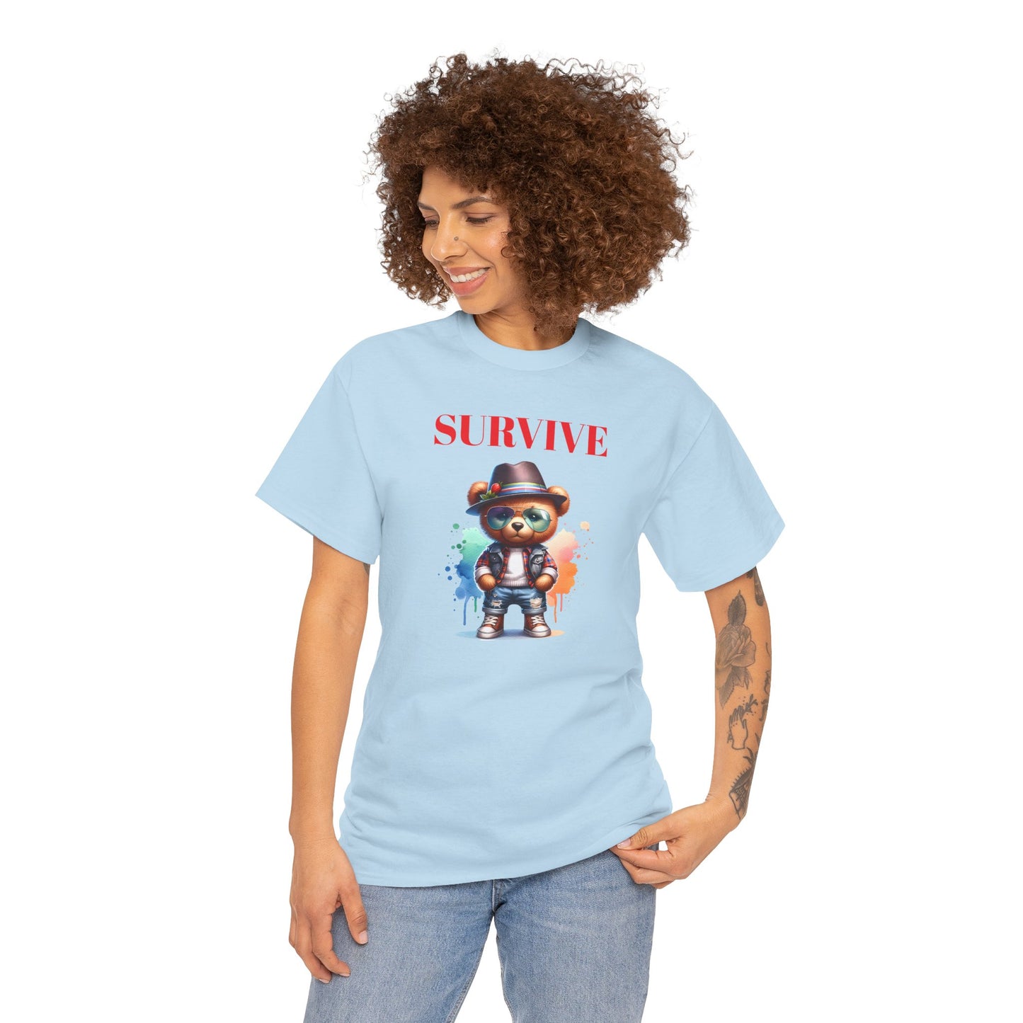 Princess Grace Survive Graphic Unisex Heavy Cotton Tee Fun and Bold Design for Adventurers