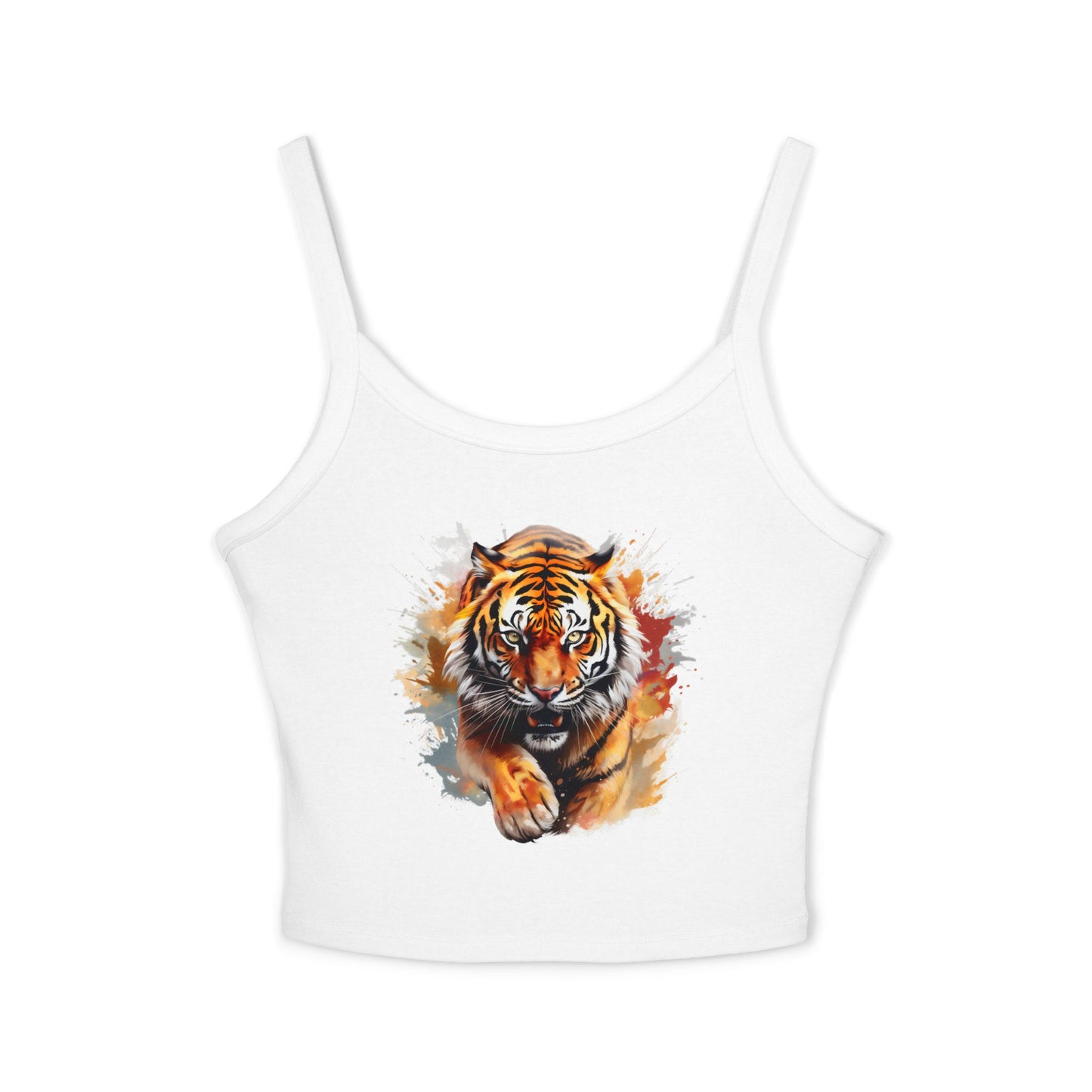 Princess Grace Fierce & Cute Women's Spaghetti Strap Tank Top Tiger Design