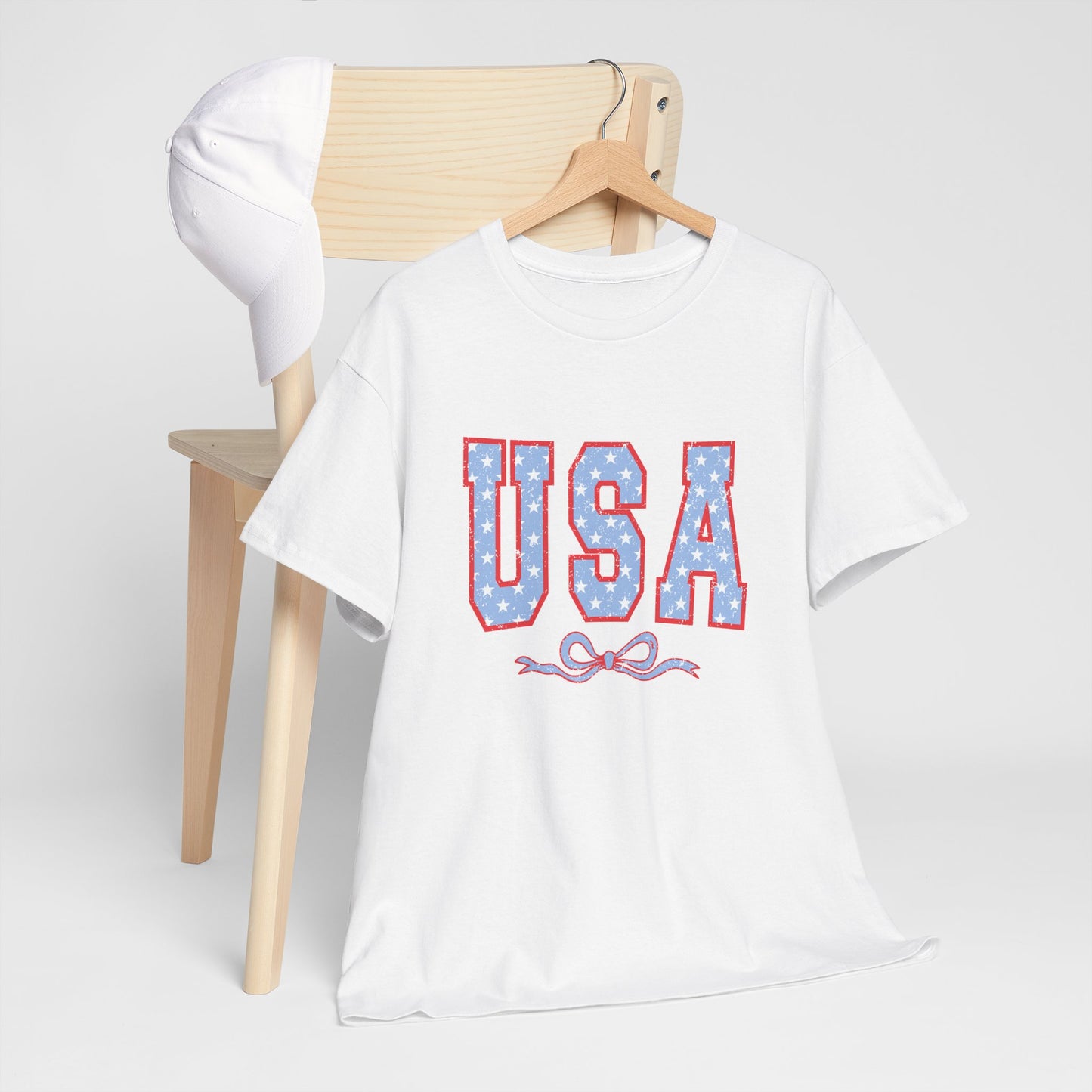 Princess Grace USA Patriotic Unisex Heavy Cotton Tee Perfect for Independence Day Celebrations