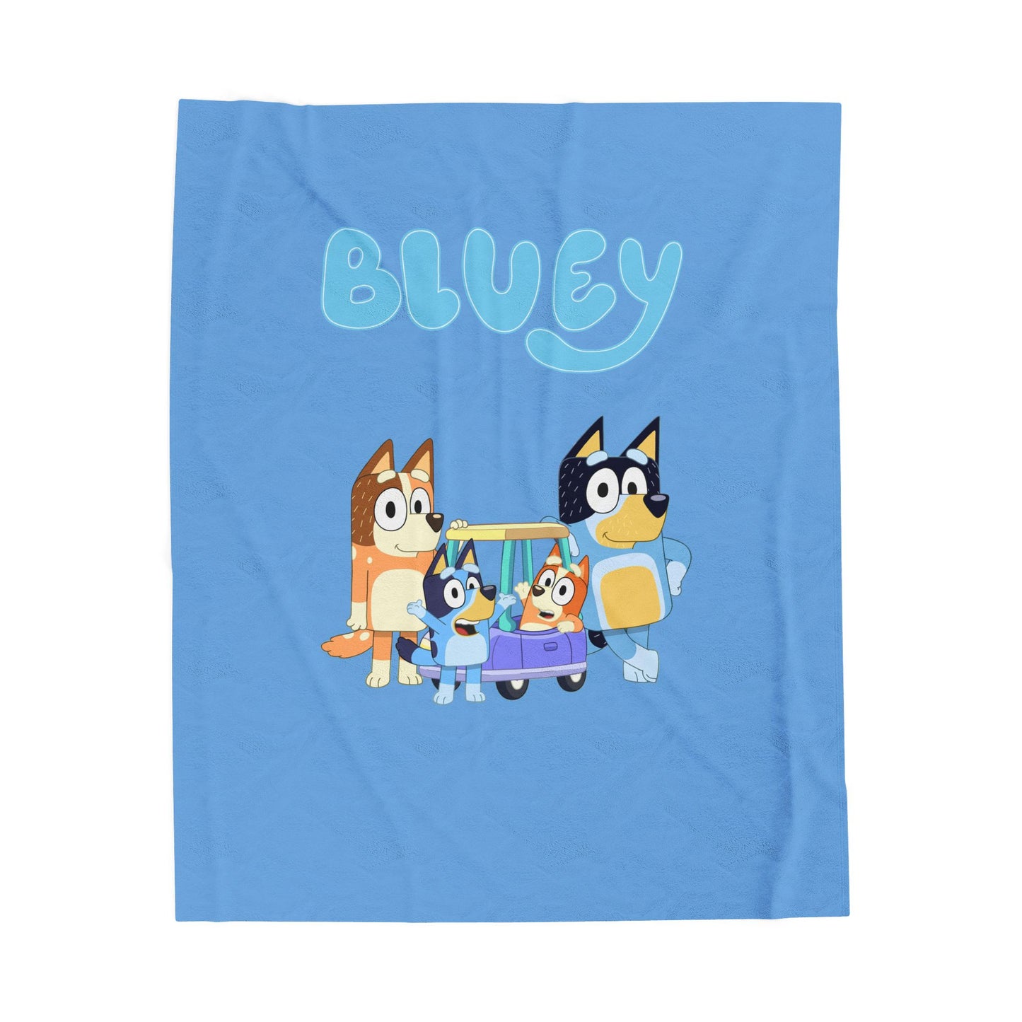 Princess Grace Bluey Velveteen Plush Blanket Cozy Kids Throw for Playtime and Nap Time