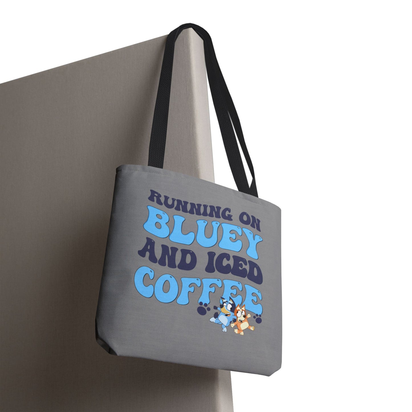 Princess Grace Running on Bluey and Iced Coffee Tote Bag Fun & Functional Everyday Bag