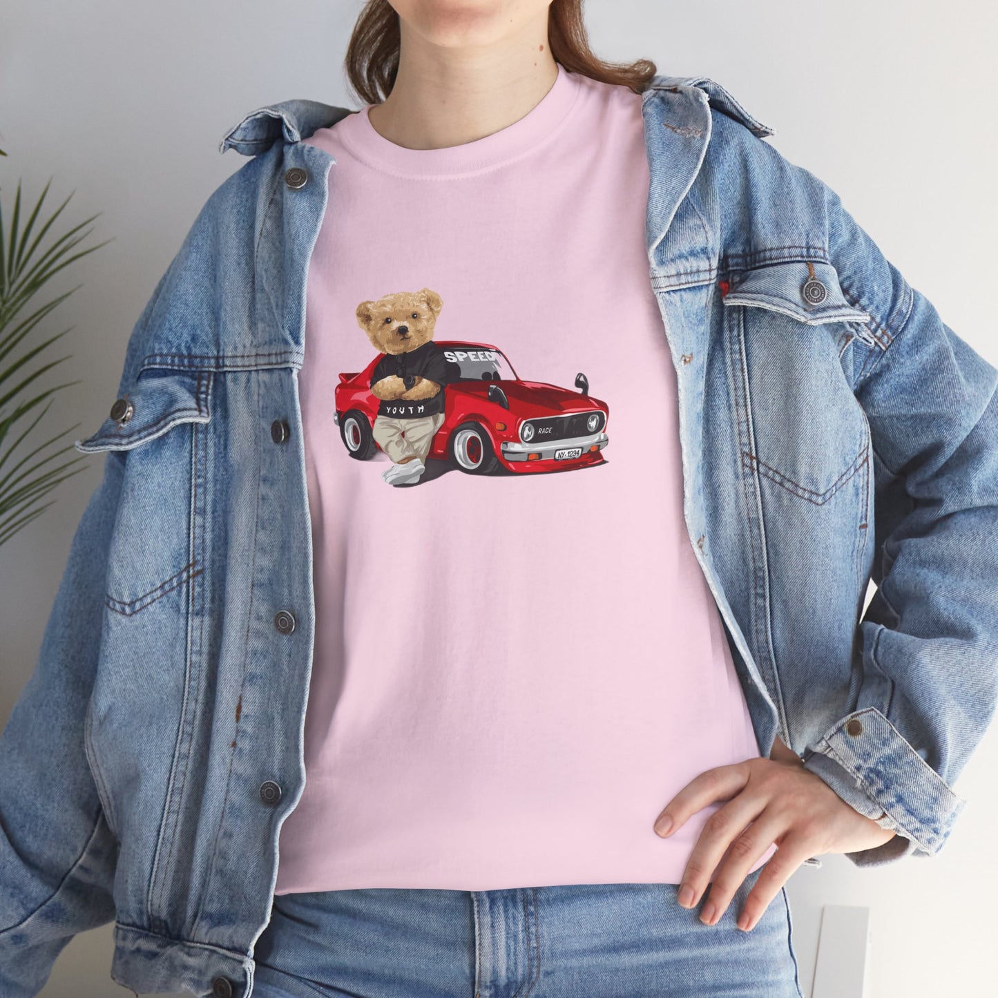 Princess Grace Cute Teddy Bear Unisex Heavy Cotton Tee Casual Wear for All Ages