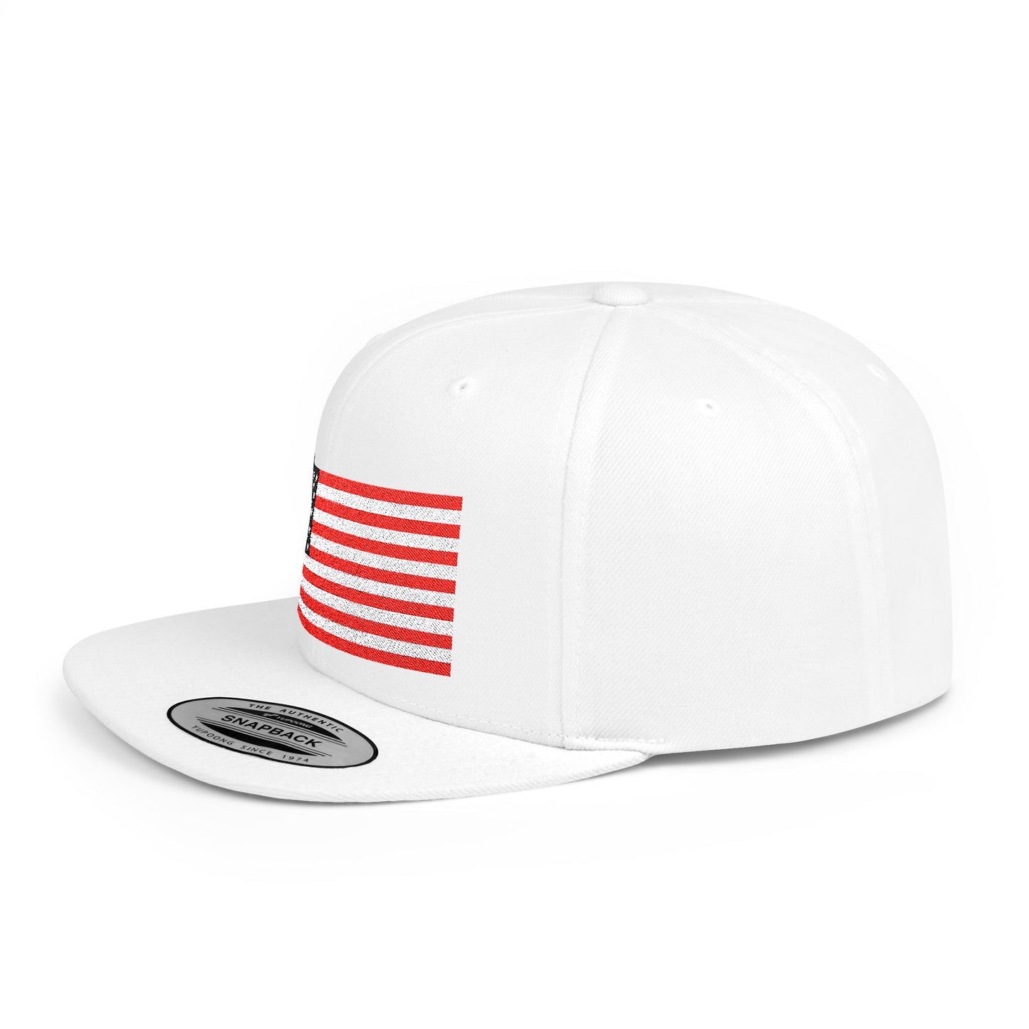 Princess Grace Patriotic Flat Bill Snapback Hat American Flag Design