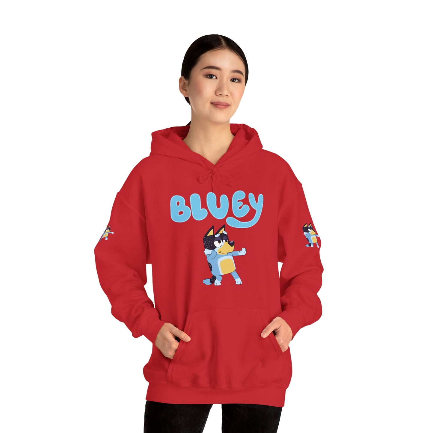 Princess Grace Cute Bluey Hoodie for Kids & Adults Unisex Heavy Blend Sweatshirt with Adorable Character Design