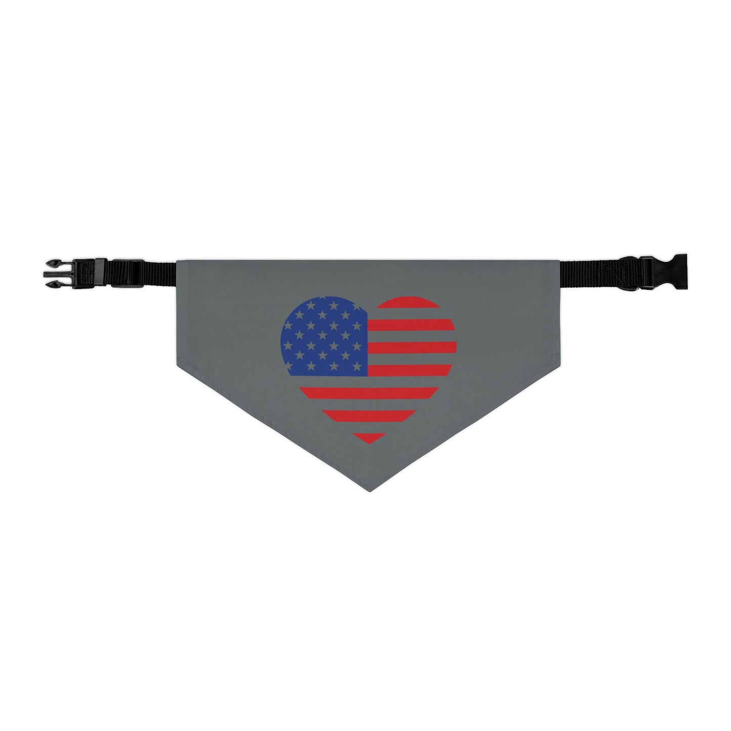 Princess Grace Patriotic Dog Bandana Collar Heart USA Design