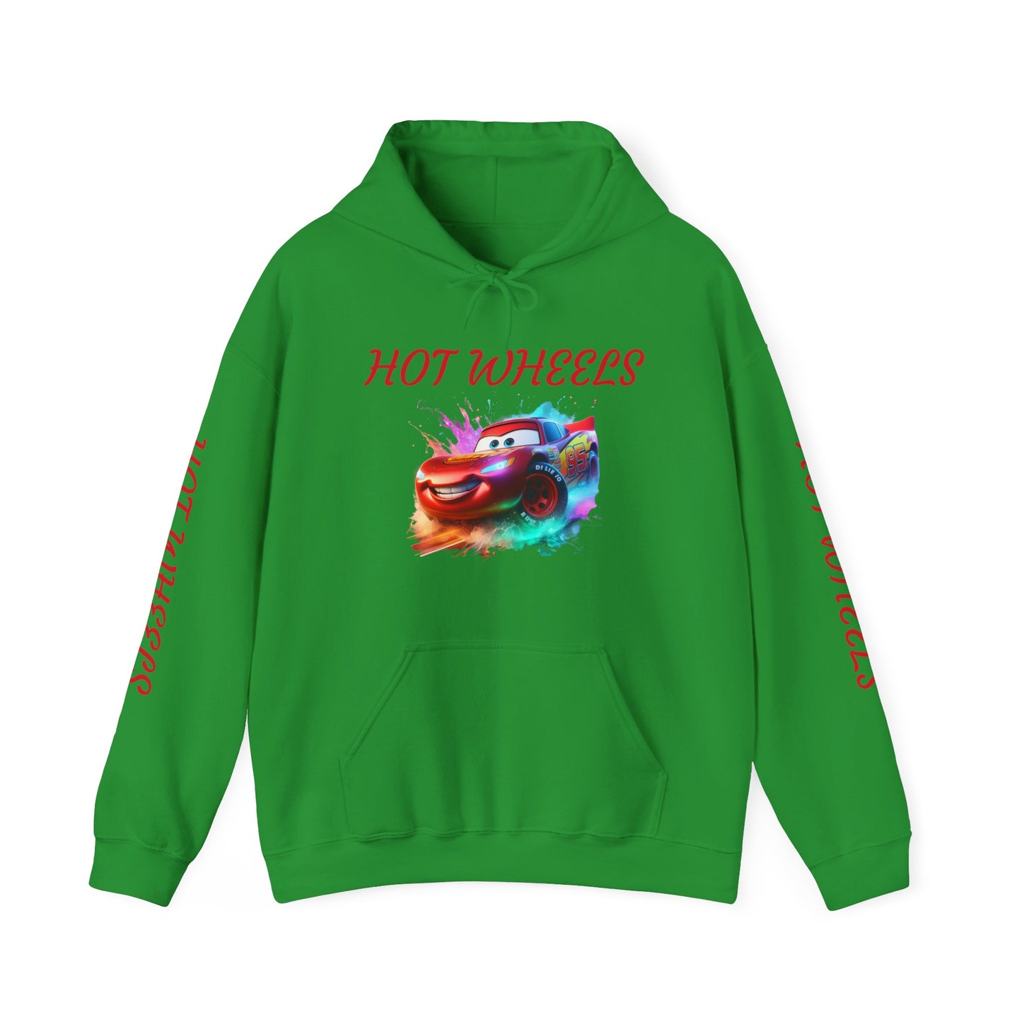 Princess Grace Hot Wheels Unisex Heavy Blend Hooded Sweatshirt Fun and Colorful Racing Design