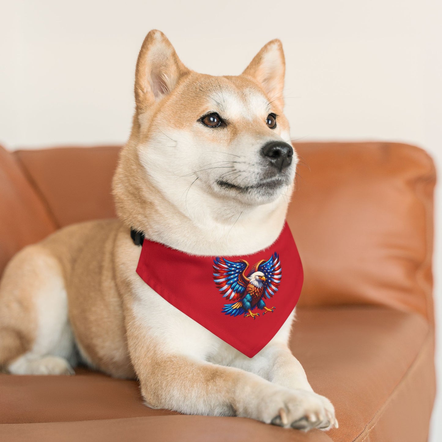 Princess Grace Patriotic Eagle Pet Bandana Collar Independence Day Dog Accessory