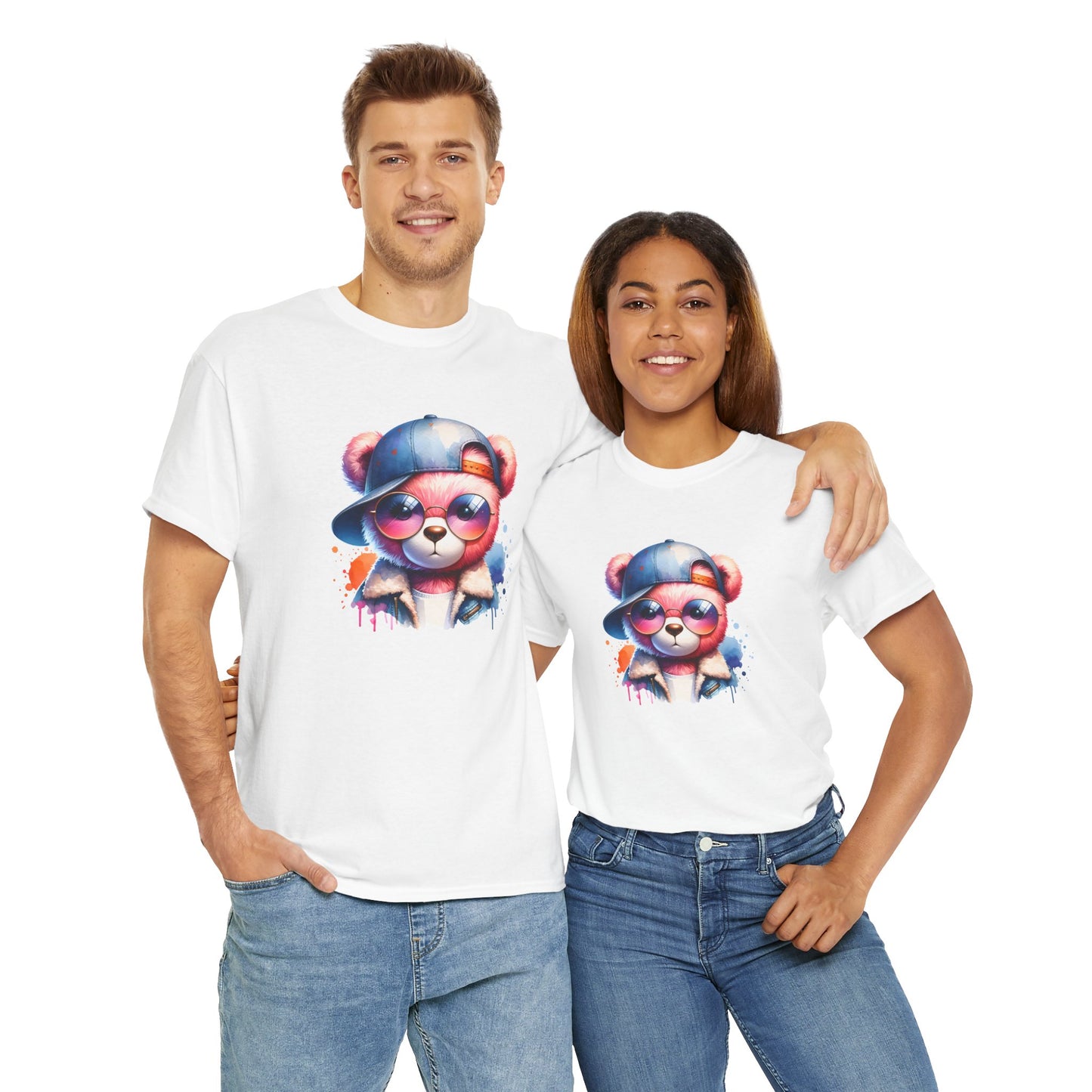 Princess Grace Cool Bear Graphic Unisex Heavy Cotton Tee Trendy Streetwear T-Shirt