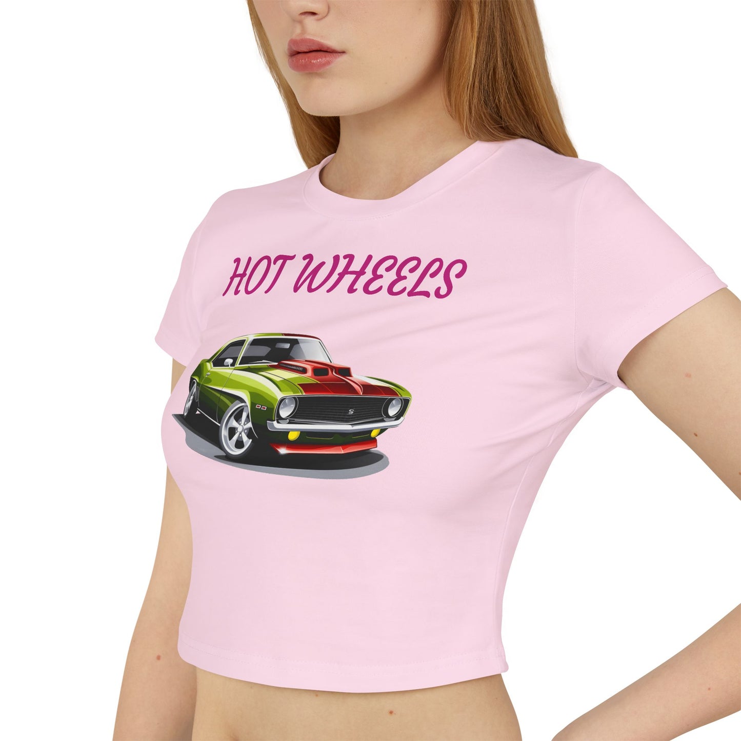 Princess Grace Hot Wheels Graphic Baby Tee for Women Stylish Retro Car Tee Perfect for Car Lovers & Everyday Wear