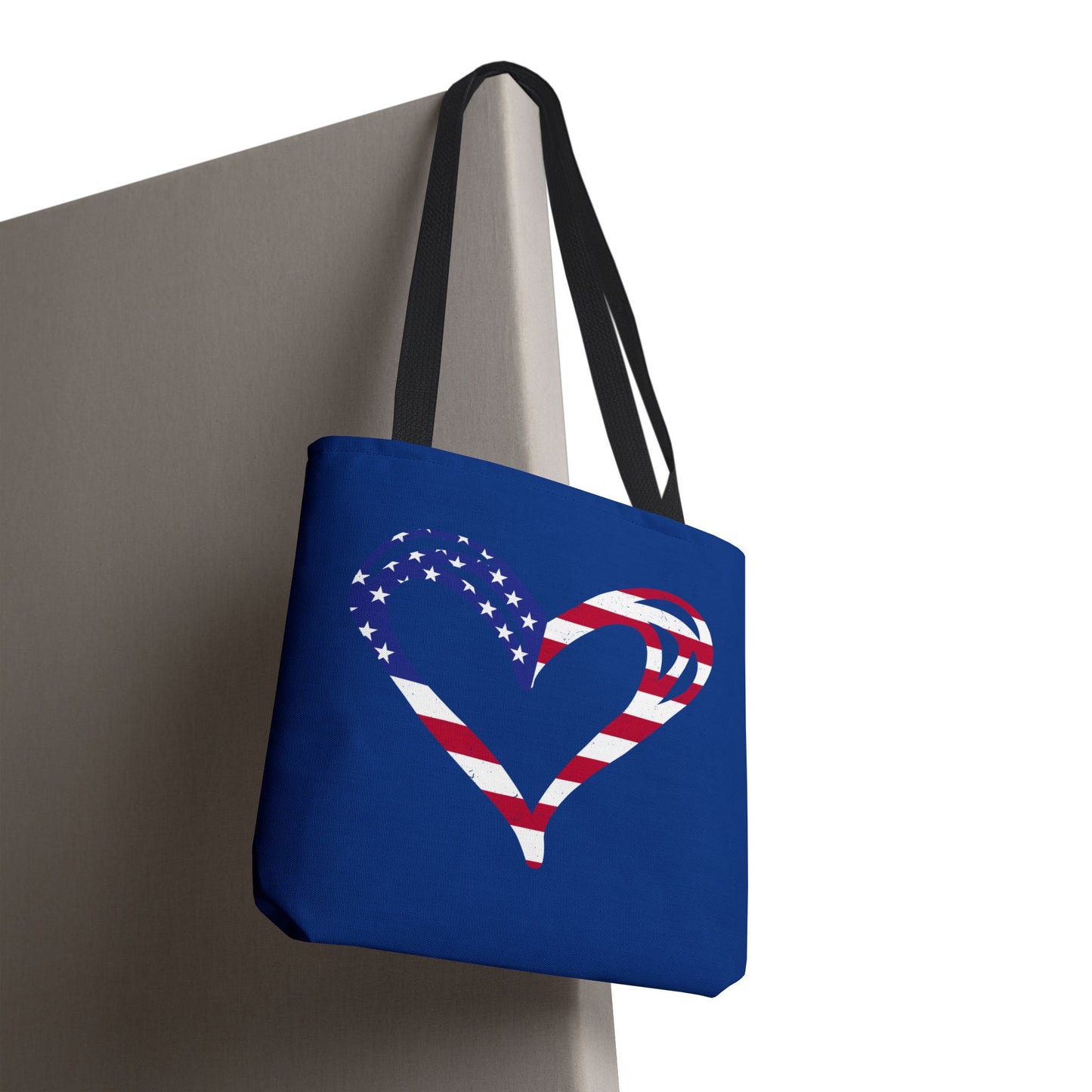 Princess Grace Patriotic Love Tote Bag American Heart Design for Celebrations & Everyday Use