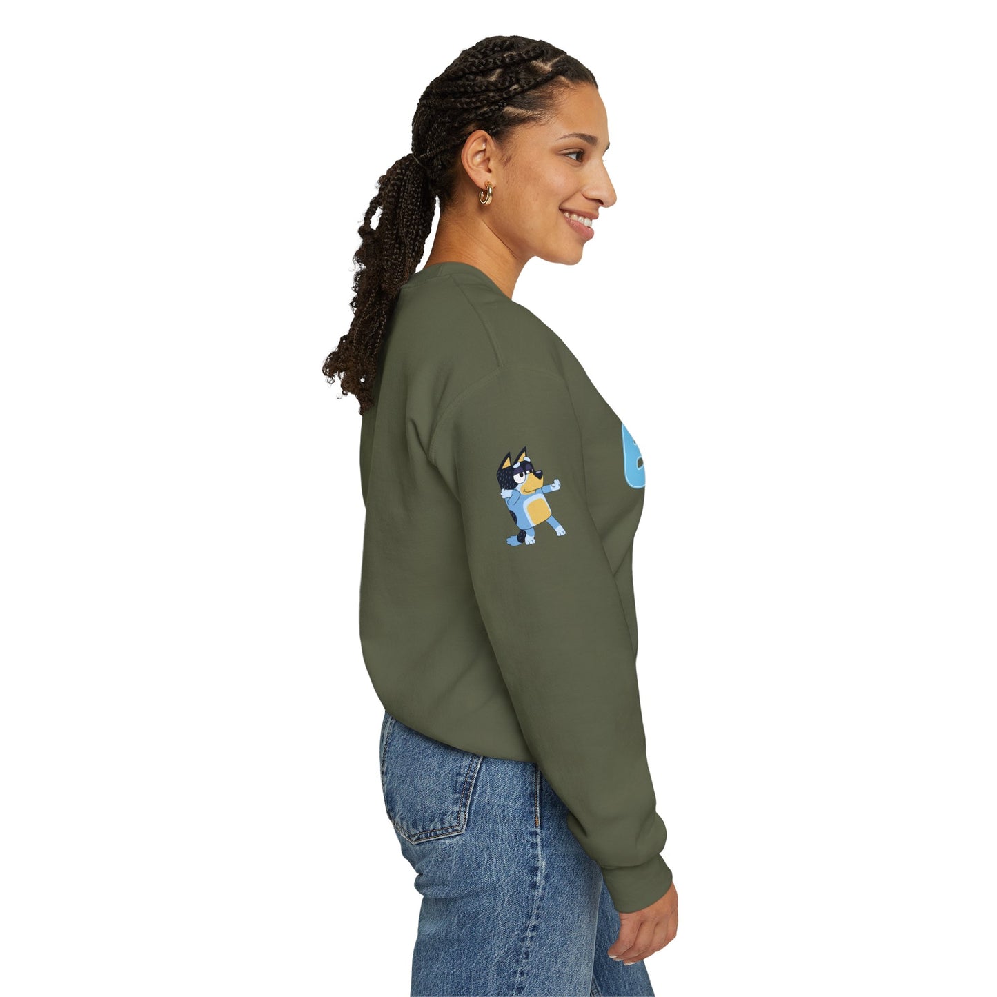 Princess Grace Bluey Unisex Crewneck Sweatshirt Cozy Cartoon Apparel for Kids and Adults