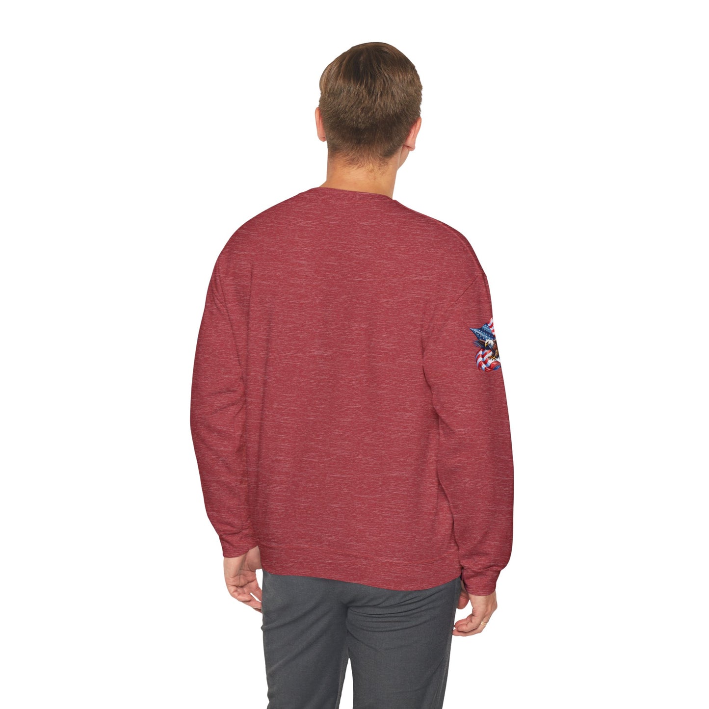 Princess Grace Patriotic Eagle Crewneck Sweatshirt Unisex Heavy Blend Perfect for Independence Day and Memorial Day