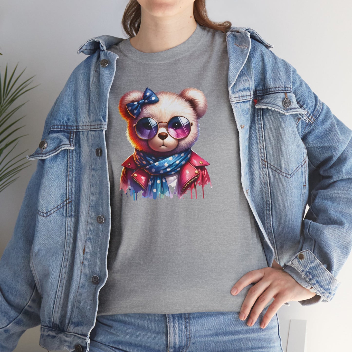 Princess Grace Cool Bear Graphic Unisex Heavy Cotton Tee Stylish & Fun for All
