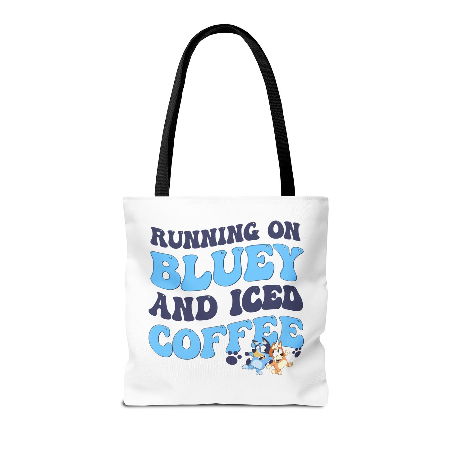 Princess Grace Running on Bluey and Iced Coffee Tote Bag