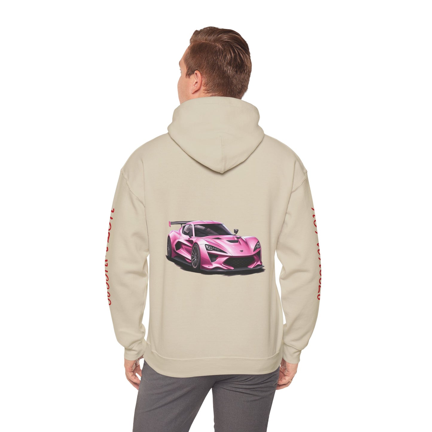 Princess Grace Hot Wheels Unisex Hoodie Stylish Pink Racing Car Design