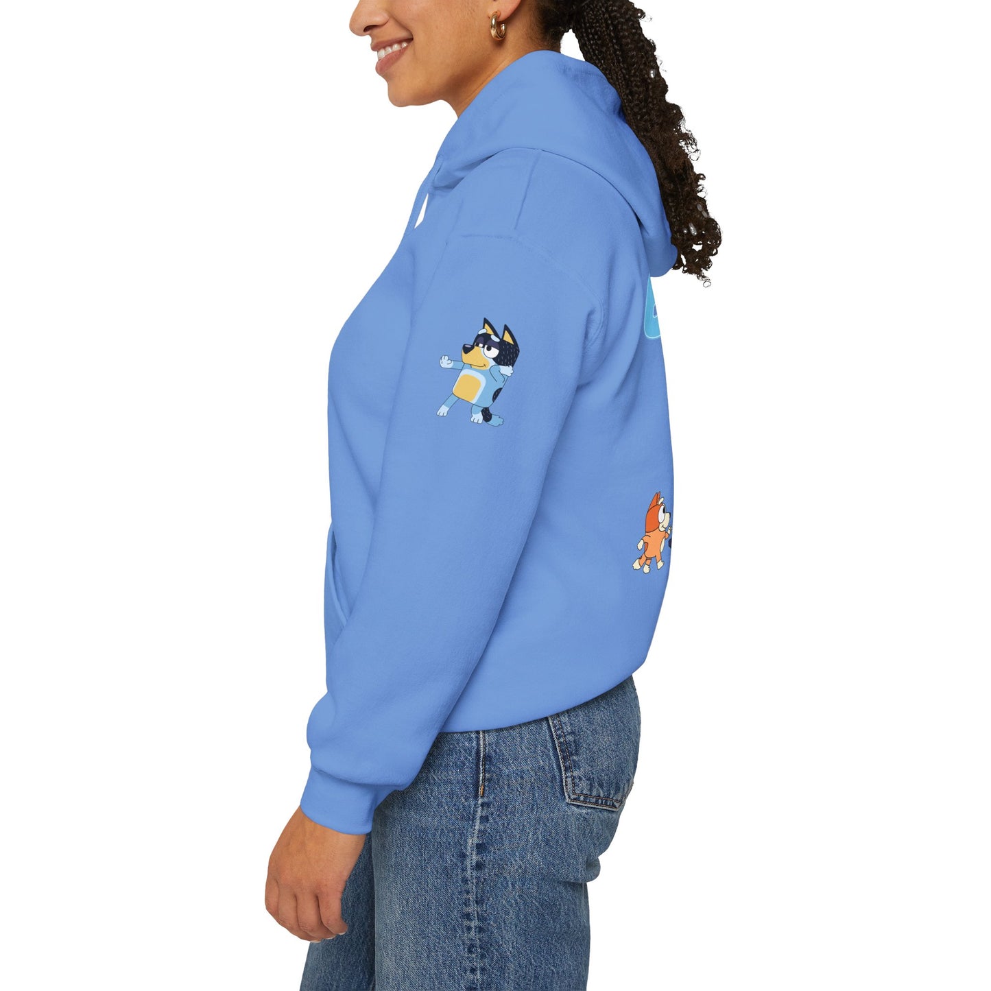 Princess Grace Bluey Unisex Hoodie Cozy Cartoon Sweatshirt for Kids & Adults