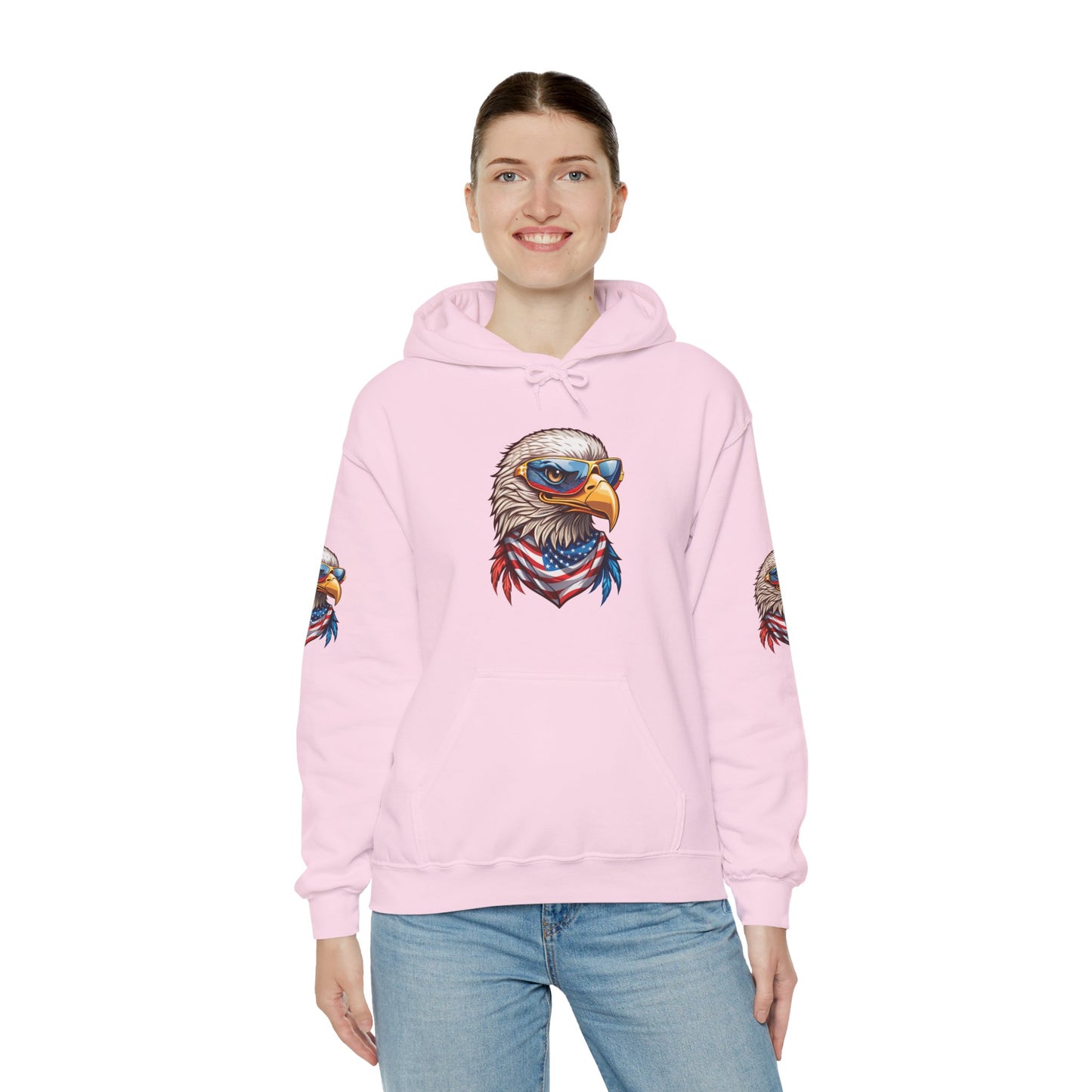 Princess Grace Patriotic American Eagle Hoodie Unisex Heavy Blend Sweatshirt