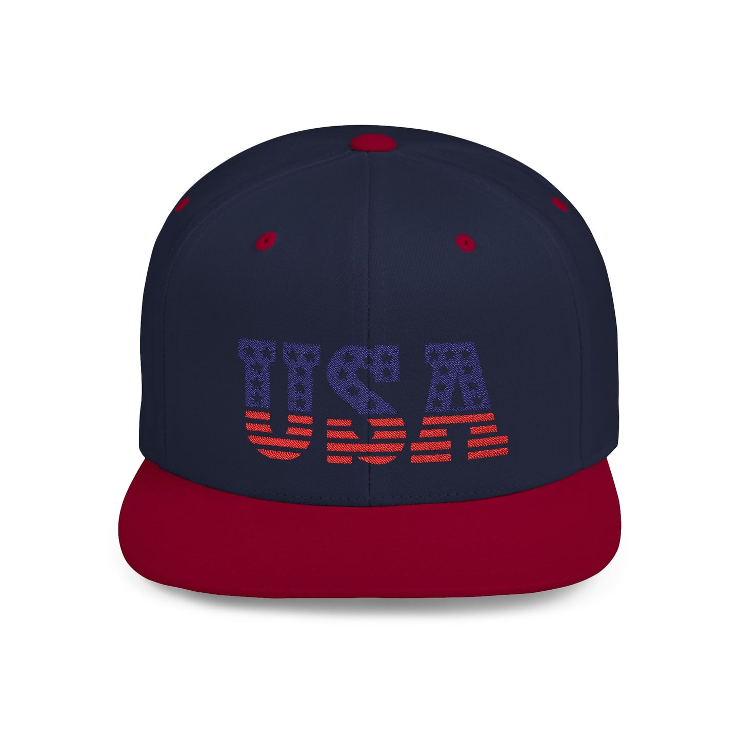 Princess Grace USA Flag Flat Bill Snapback Cap Patriotic Adjustable Hat for Summer Celebrations