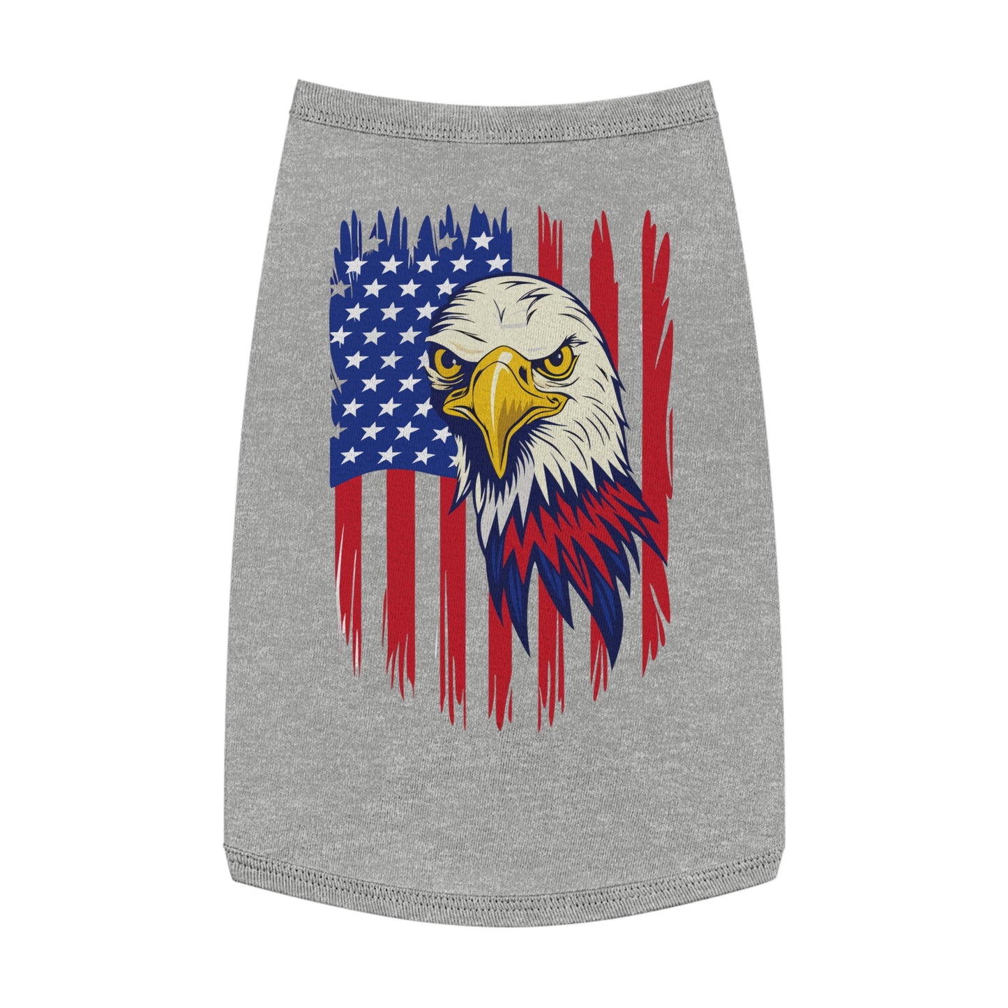 Princess Grace Patriotic Pet Tank Top Eagle American Flag Design for Dogs