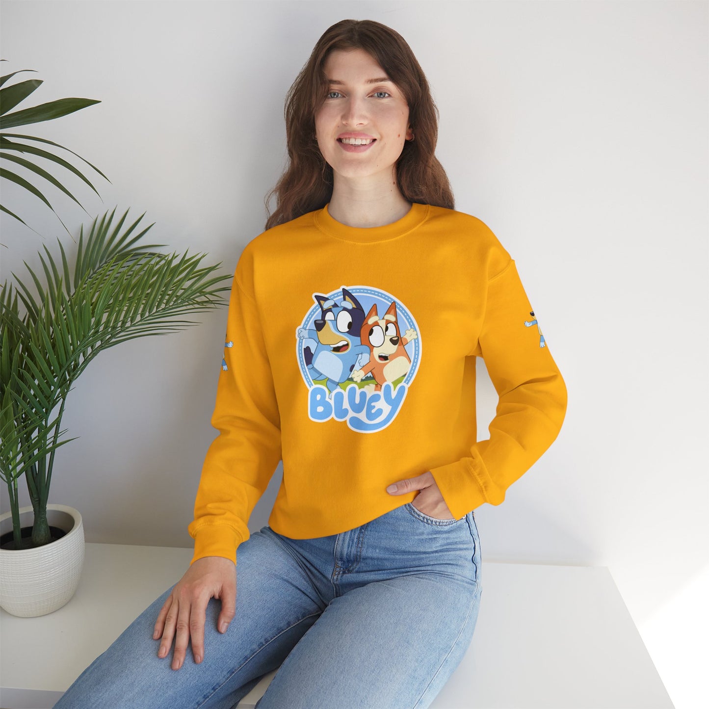 Princess Grace Bluey Friends Unisex Crewneck Sweatshirt Cozy Cartoon Apparel for Kids & Adults