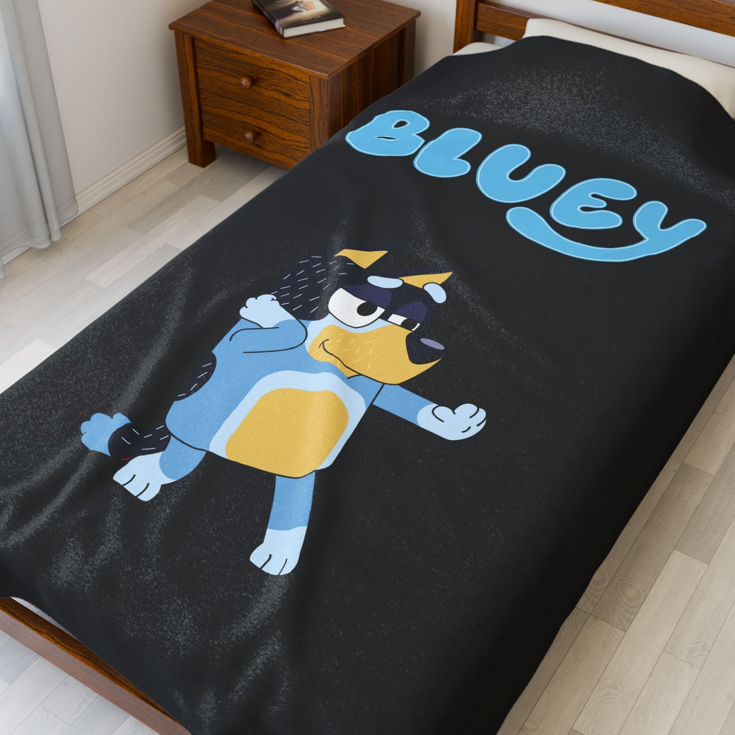 Princess Grace Bluey Velveteen Plush Blanket Cozy Cartoon Throw for Kids