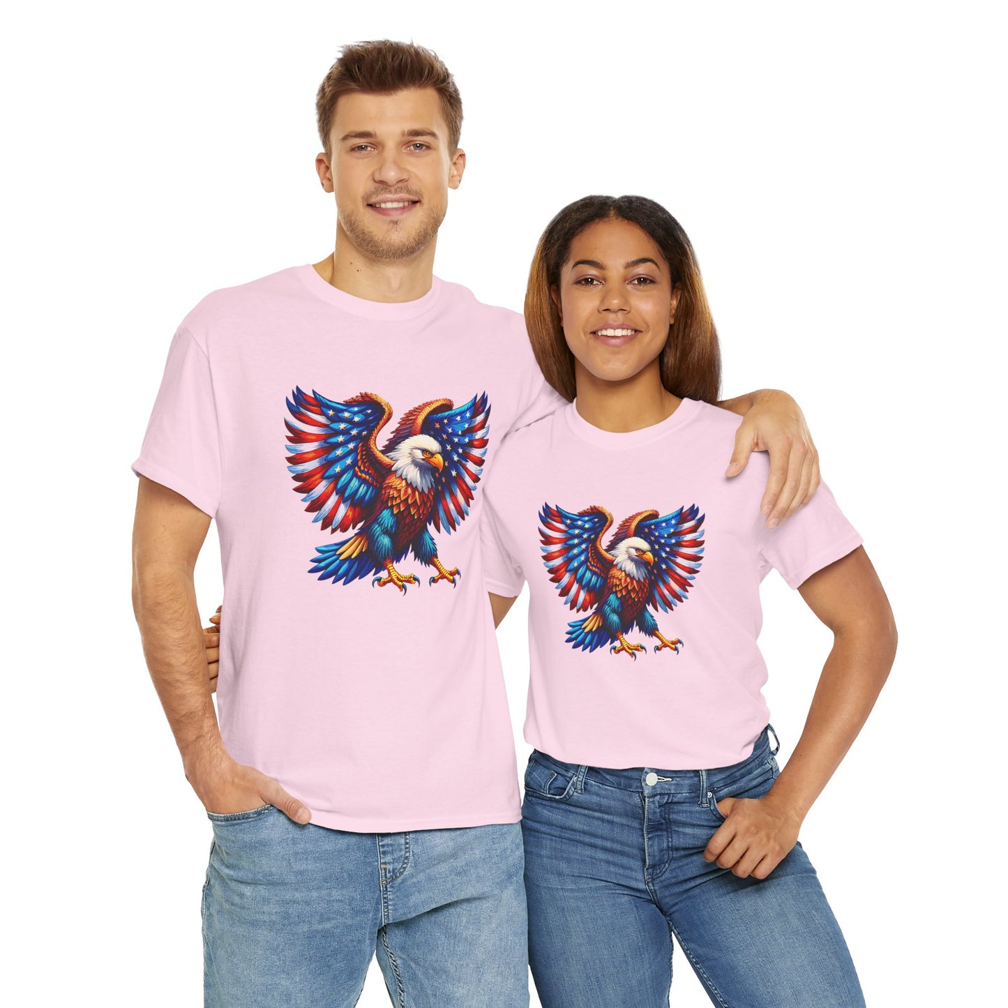 Princess Grace Patriotic Eagle Graphic Tee Unisex Heavy Cotton T-Shirt