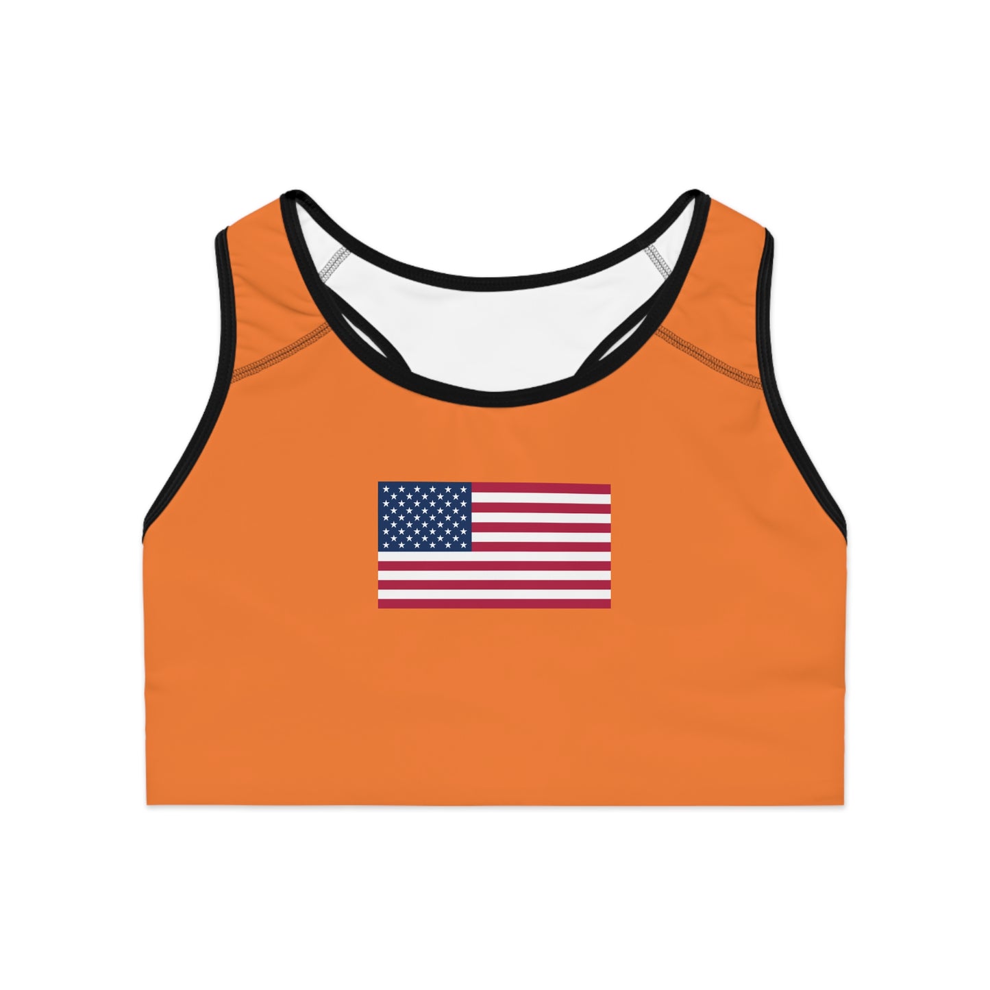 Princess Grace Patriotic Crusta Sports Bra with Flag Design