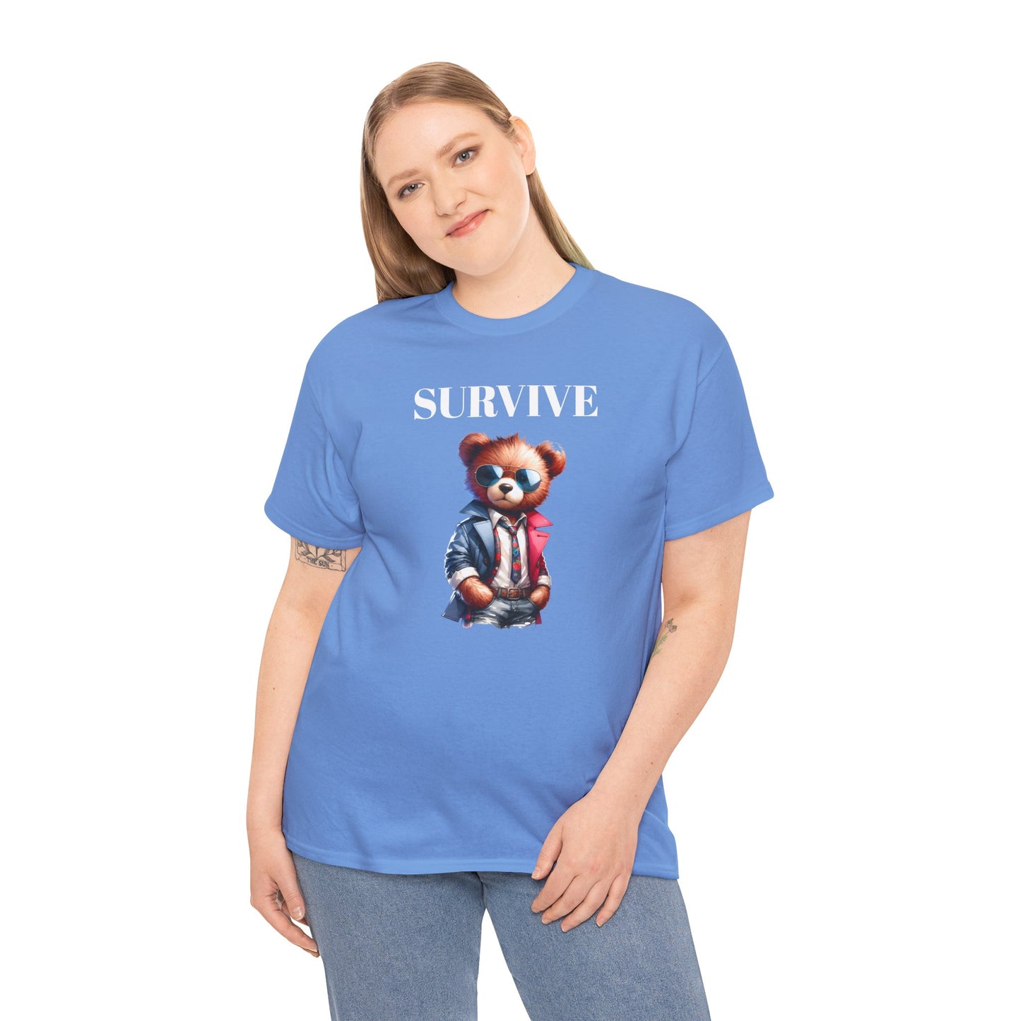 Princess Grace Survive Graphic Unisex Heavy Cotton Tee Cool Casual Wear for Animal Lovers