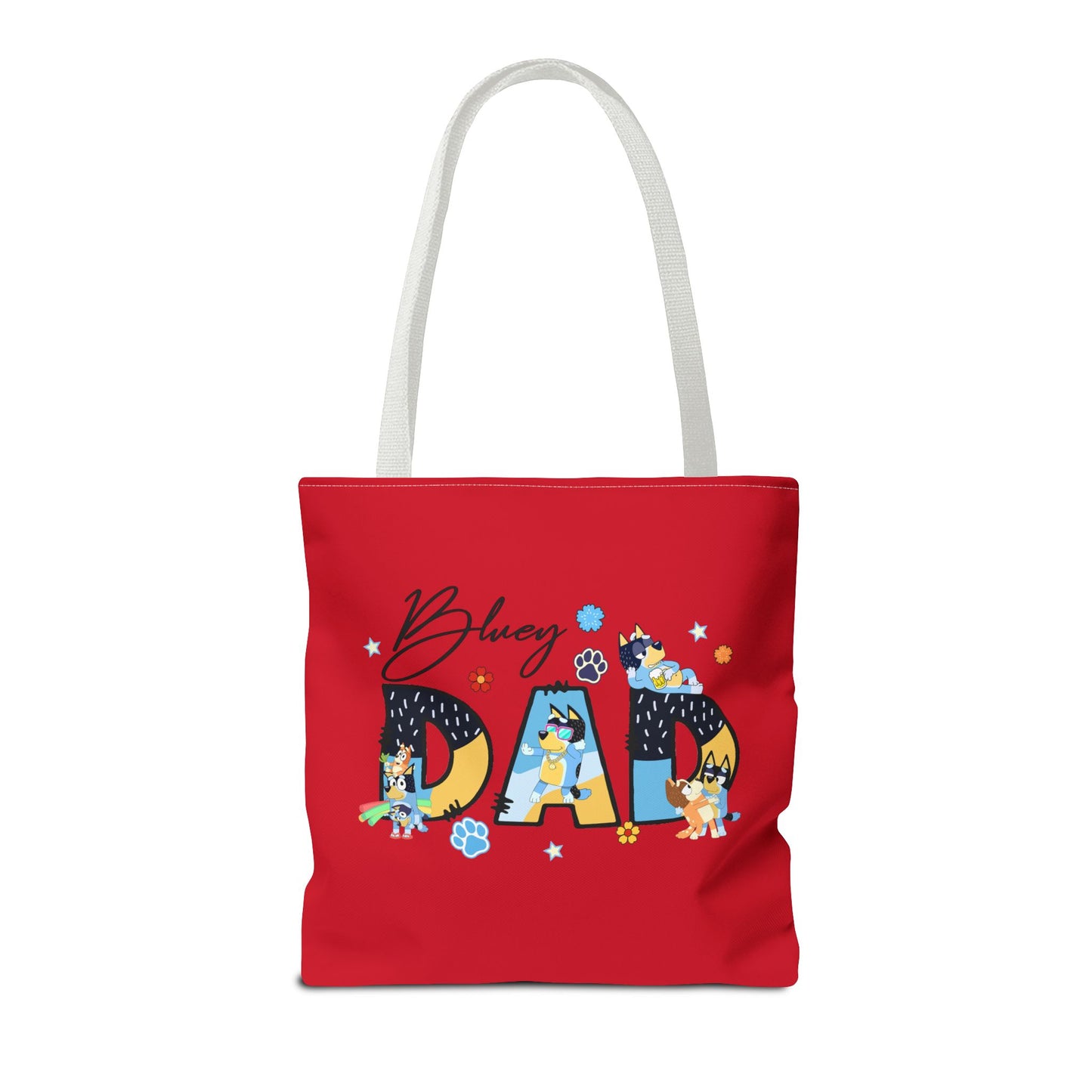 Princess Grace Colorful Bluey Dad Tote Bag Perfect Gift for Dog Lovers